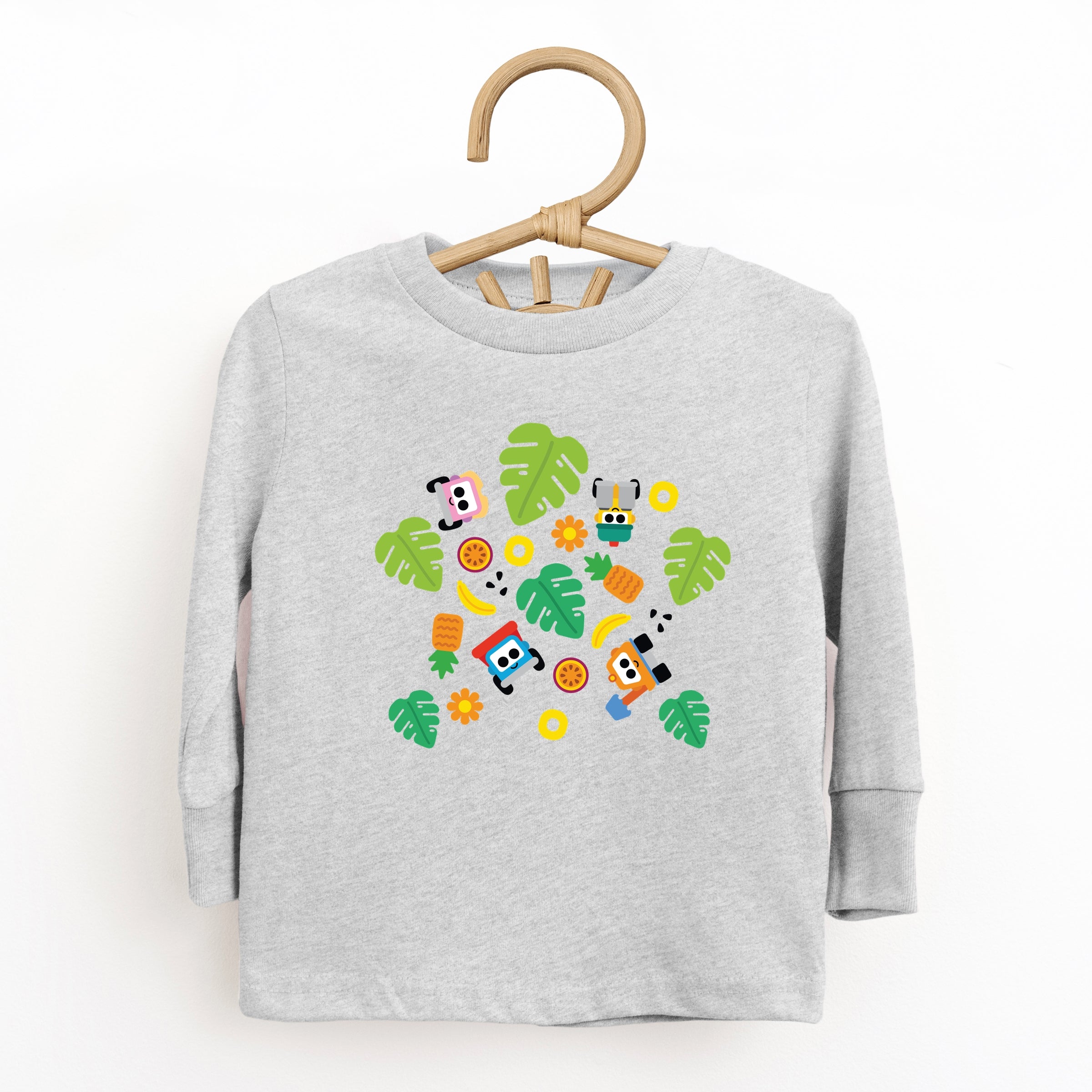 Leo the Truck Palm Leaves  - Toddler Long Sleeve Graphic Tee