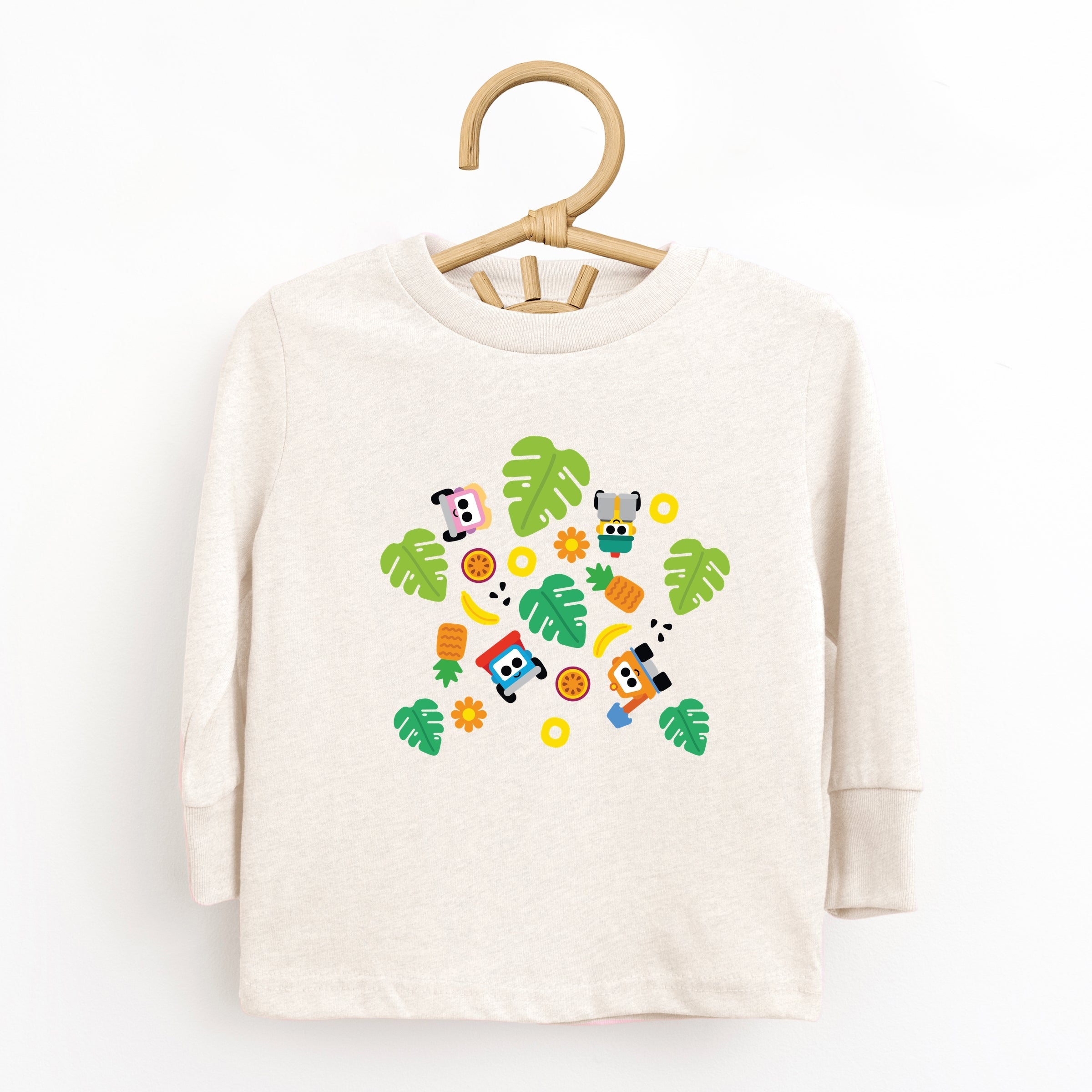 Leo the Truck Palm Leaves  - Toddler Long Sleeve Graphic Tee
