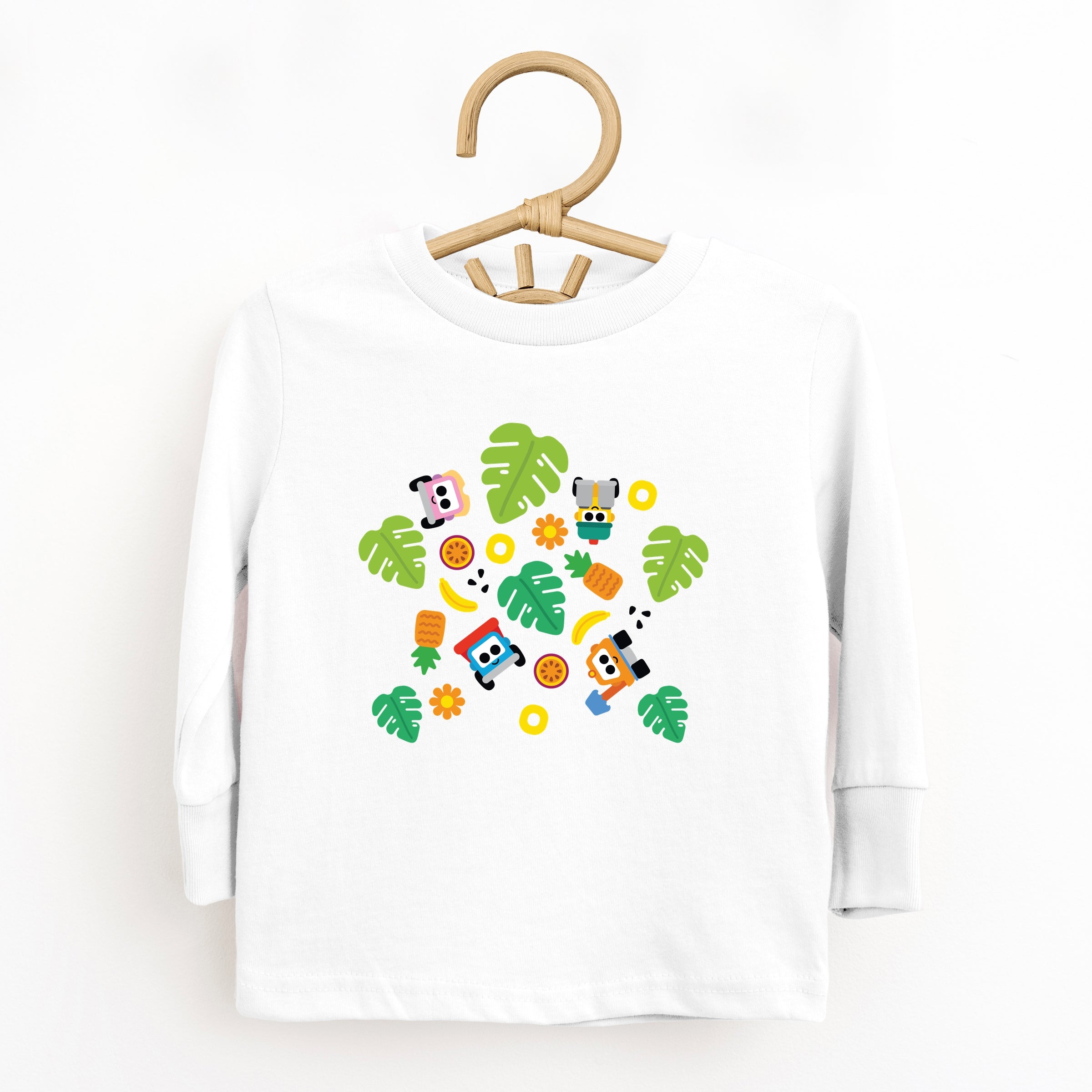 Leo the Truck Palm Leaves  - Toddler Long Sleeve Graphic Tee