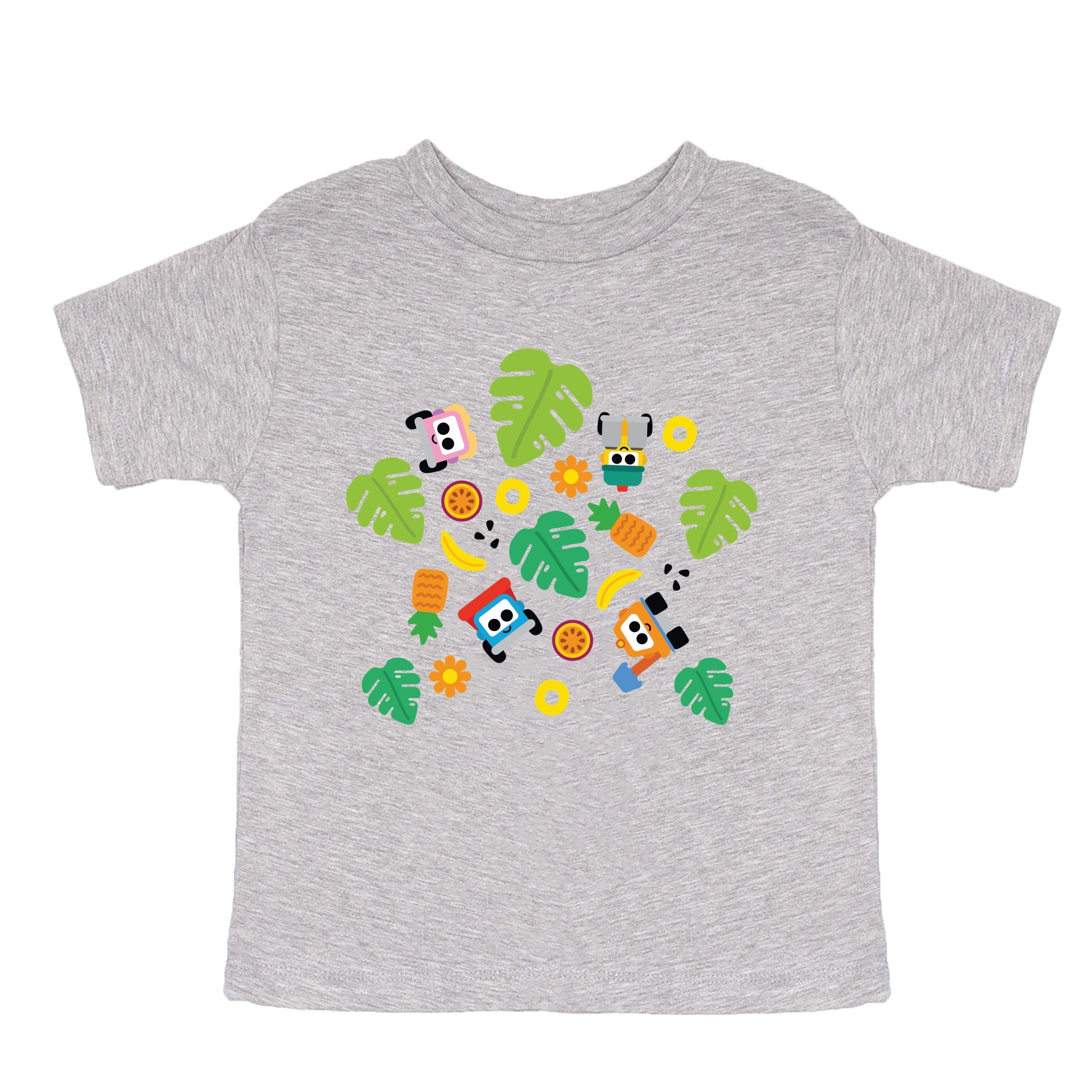 Leo the Truck Palm Leaves  - Toddler Short Sleeve Graphic T-Shirt