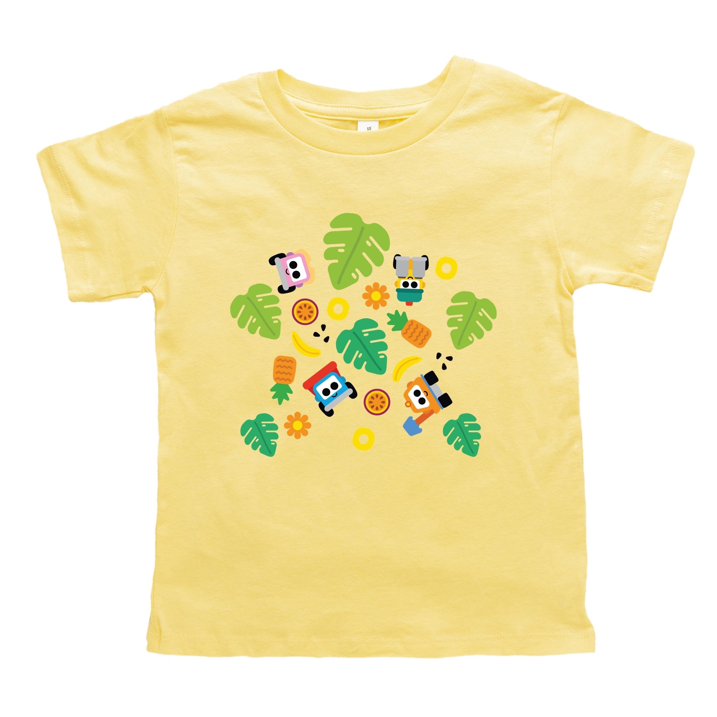 Leo the Truck Palm Leaves  - Toddler Short Sleeve Graphic T-Shirt