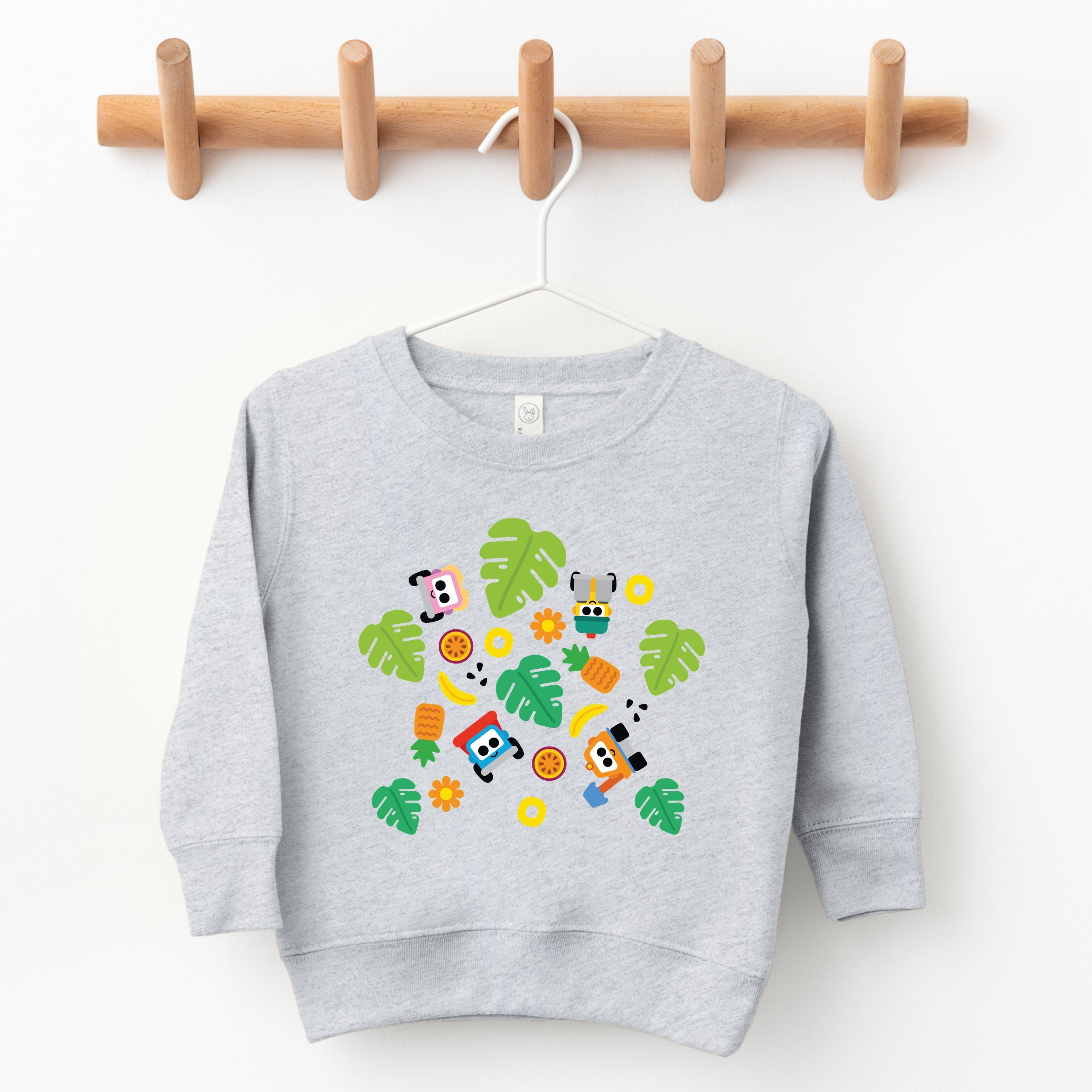 Leo the Truck Palm Leaves  - Toddler Graphic Sweatshirt