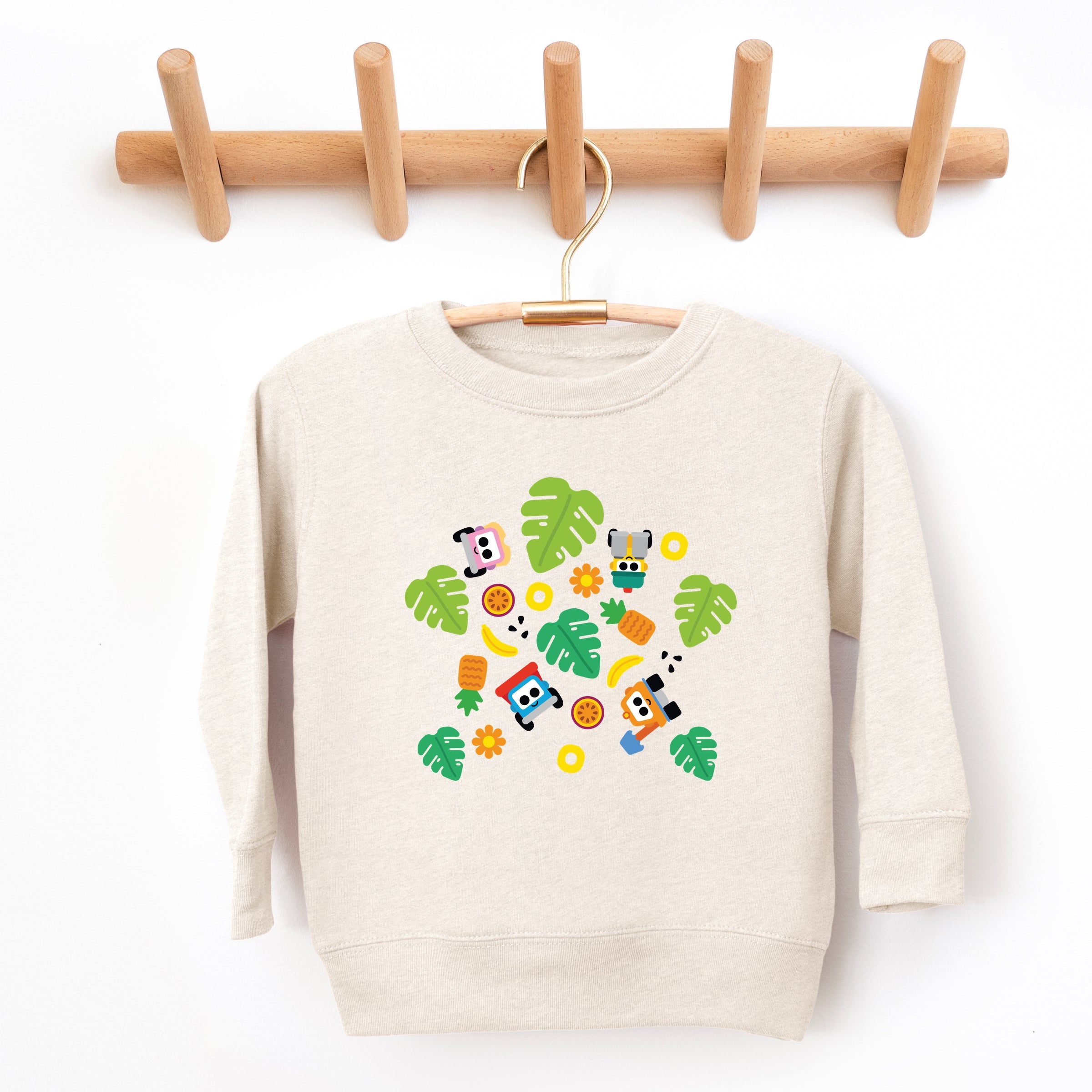 Leo the Truck Palm Leaves  - Toddler Graphic Sweatshirt