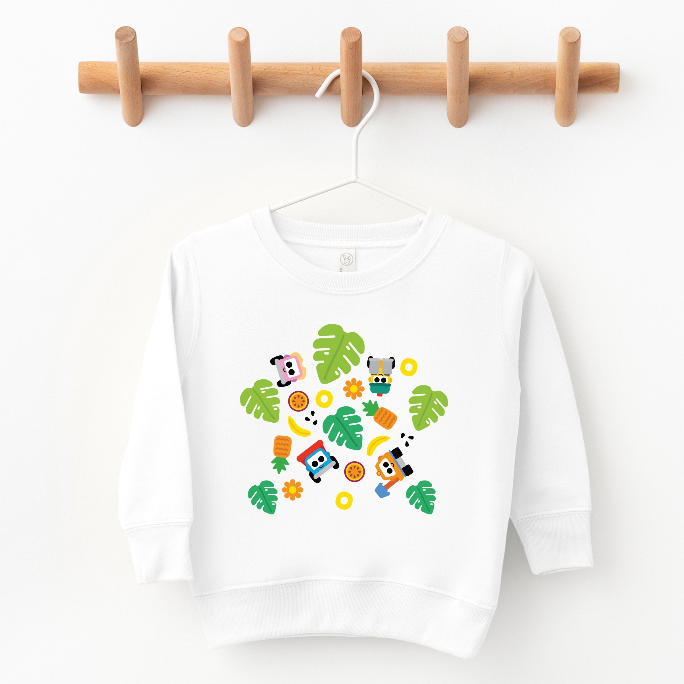 Leo the Truck Palm Leaves  - Toddler Graphic Sweatshirt