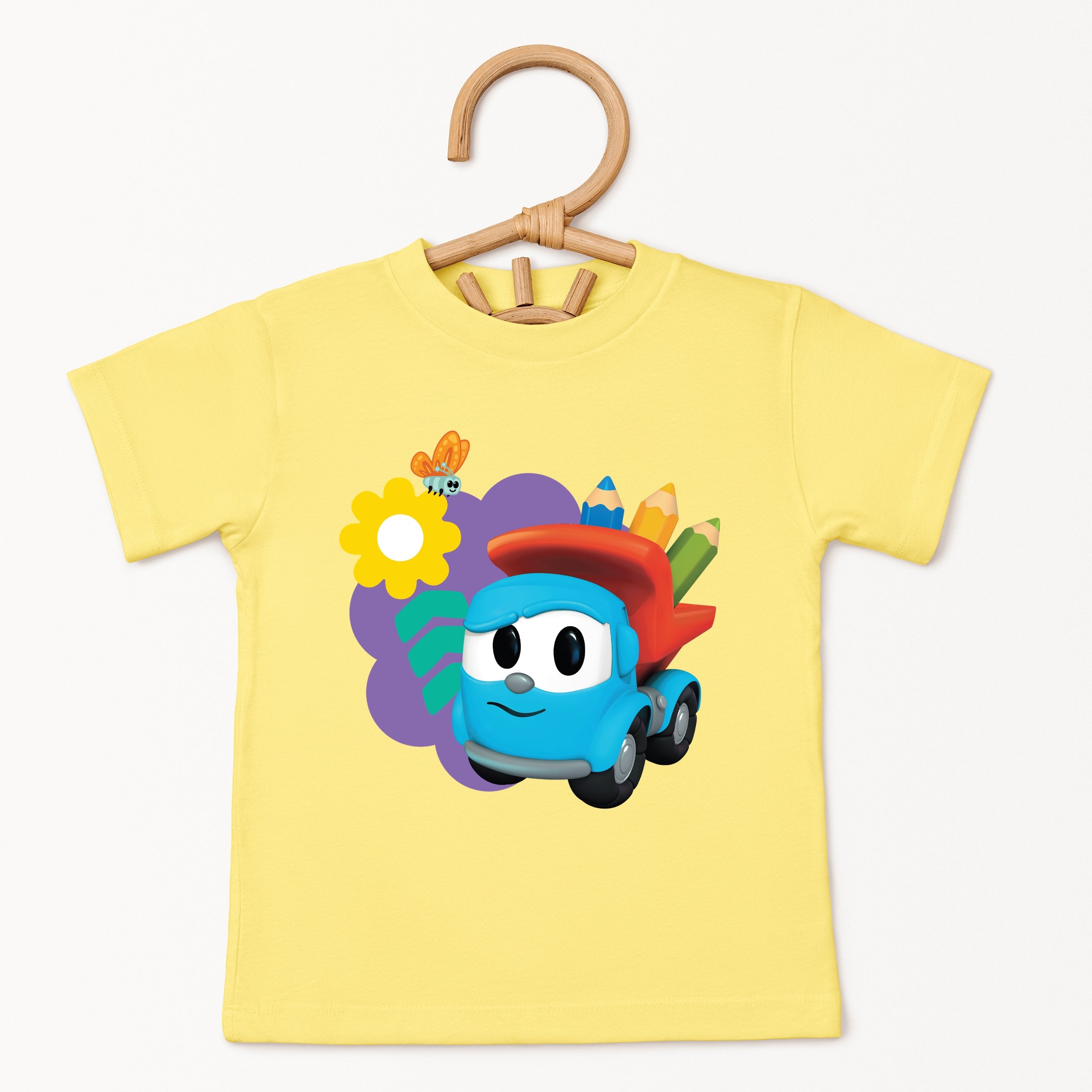 Leo the Truck School Pencils - Toddler Short Sleeve Graphic T-Shirt