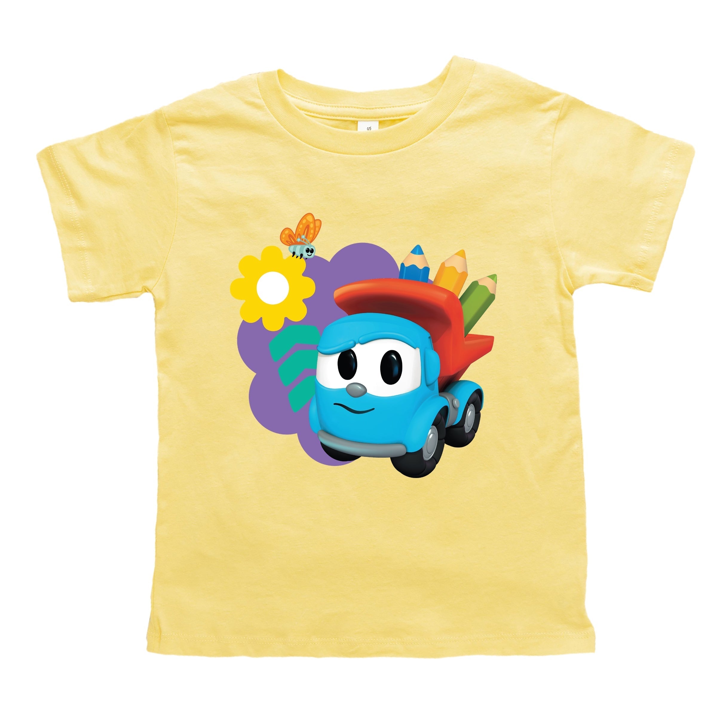Leo the Truck School Pencils - Toddler Short Sleeve Graphic T-Shirt