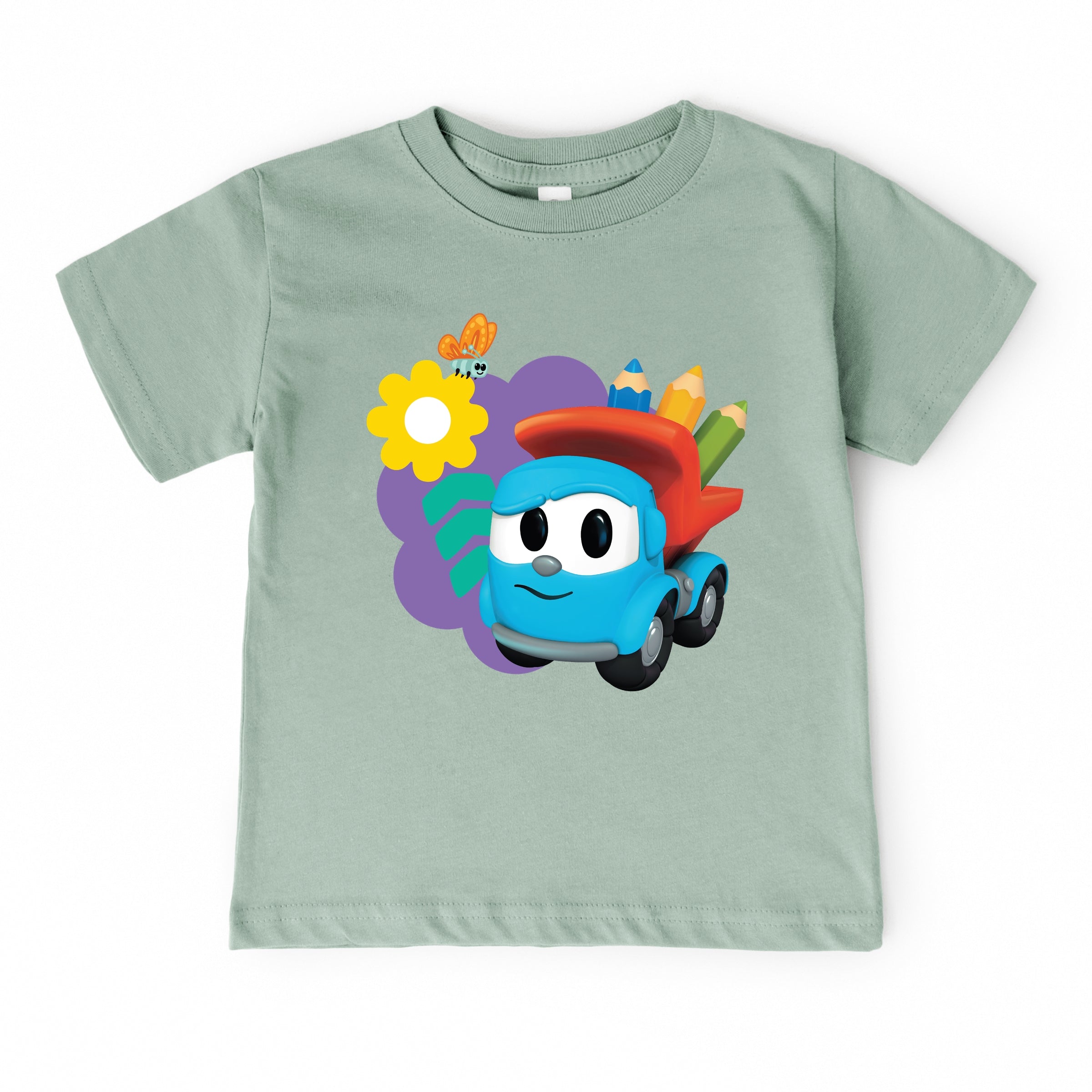 Leo the Truck School Pencils - Toddler Short Sleeve Graphic T-Shirt