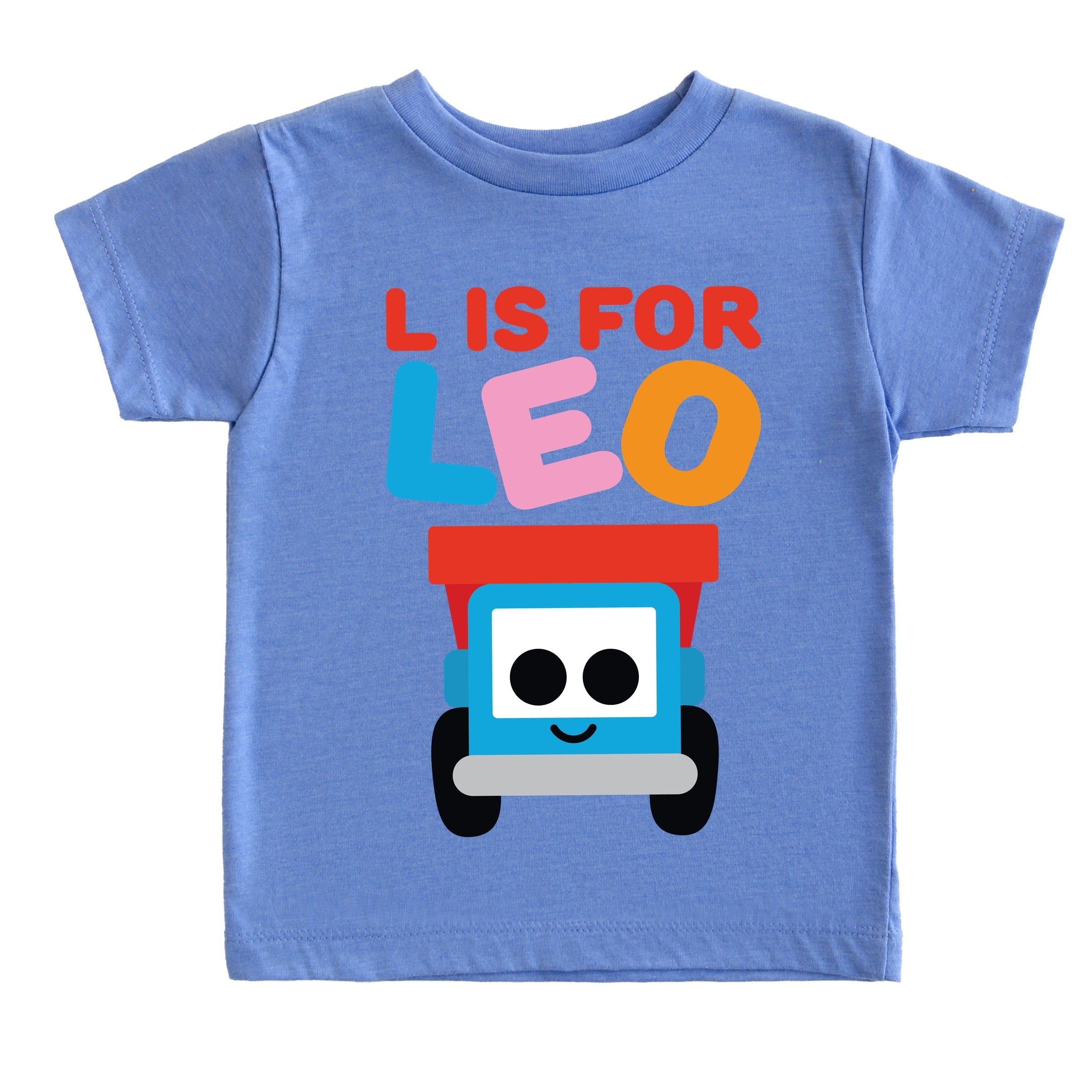 Leo the Truck L is for Leo  - Toddler Short Sleeve Graphic T-Shirt
