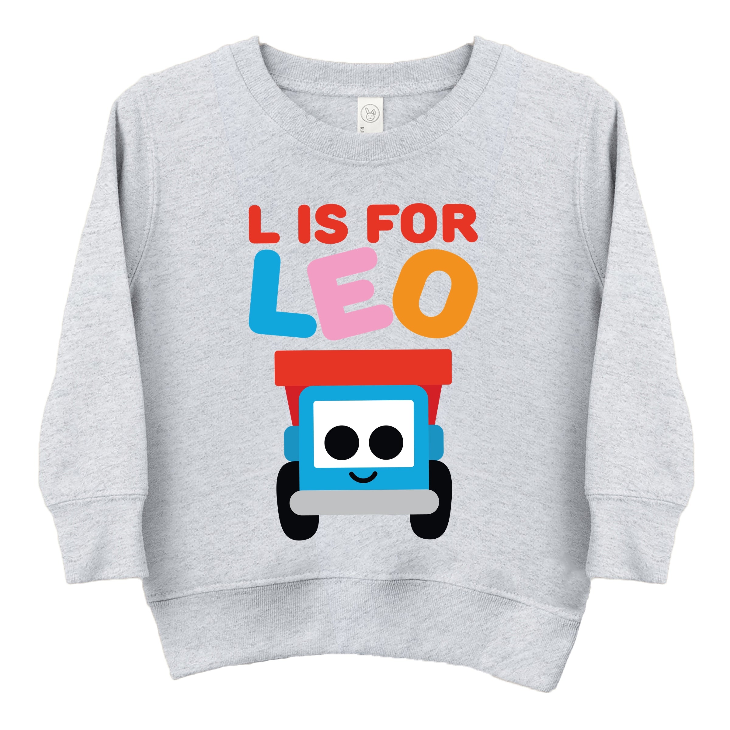Leo the Truck L is for Leo  - Toddler Graphic Sweatshirt
