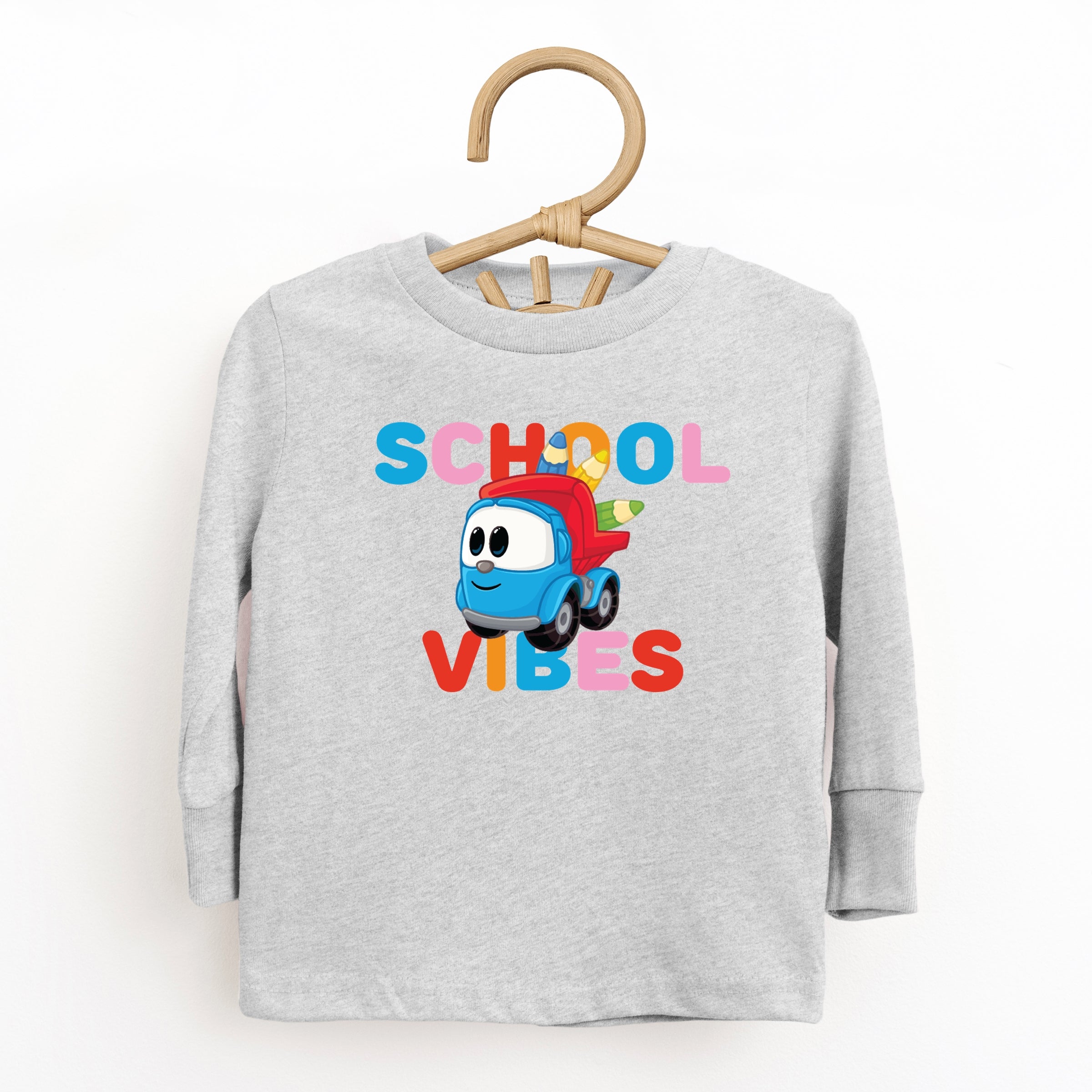 Leo the Truck School Vibes - Toddler Long Sleeve Graphic Tee