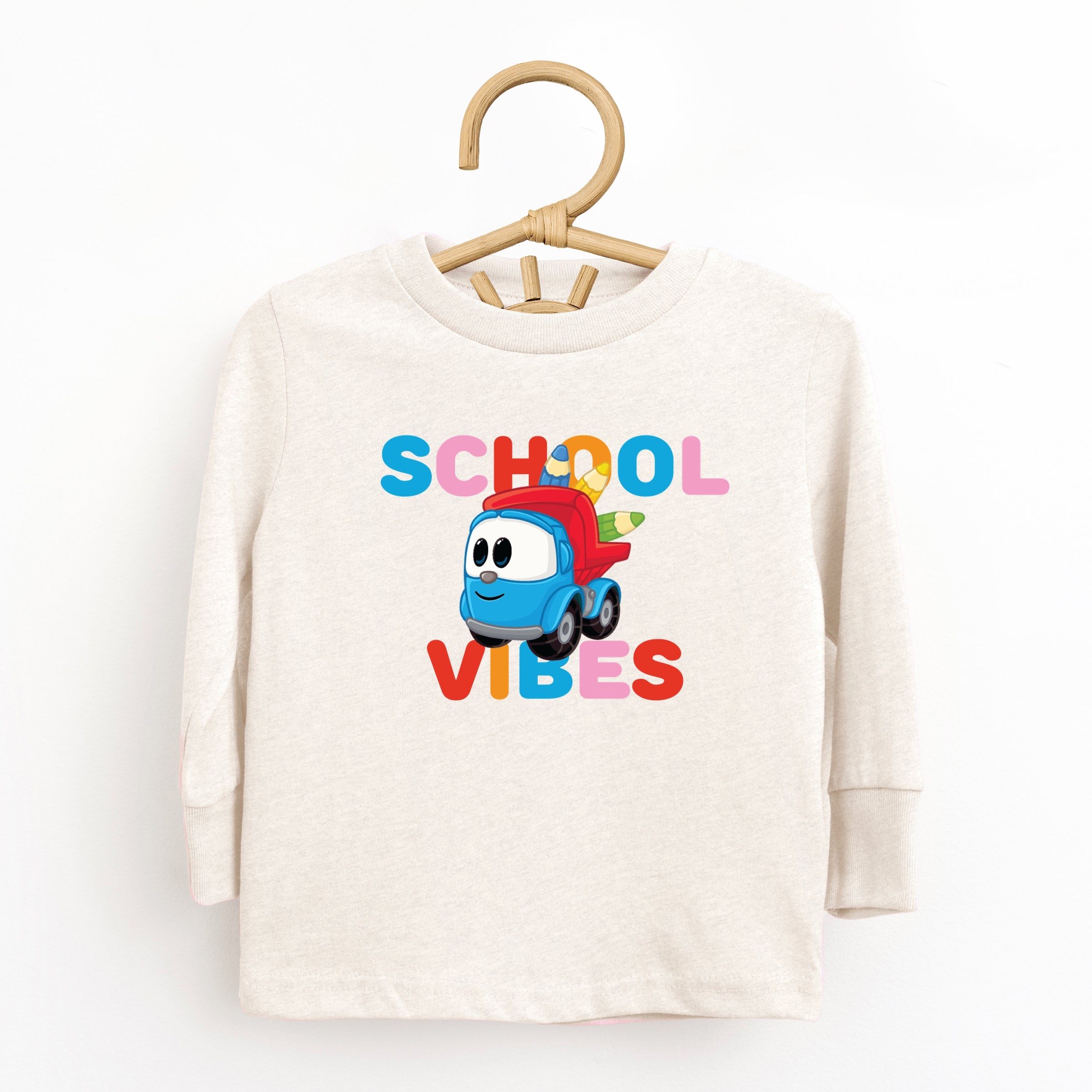 Leo the Truck School Vibes - Toddler Long Sleeve Graphic Tee