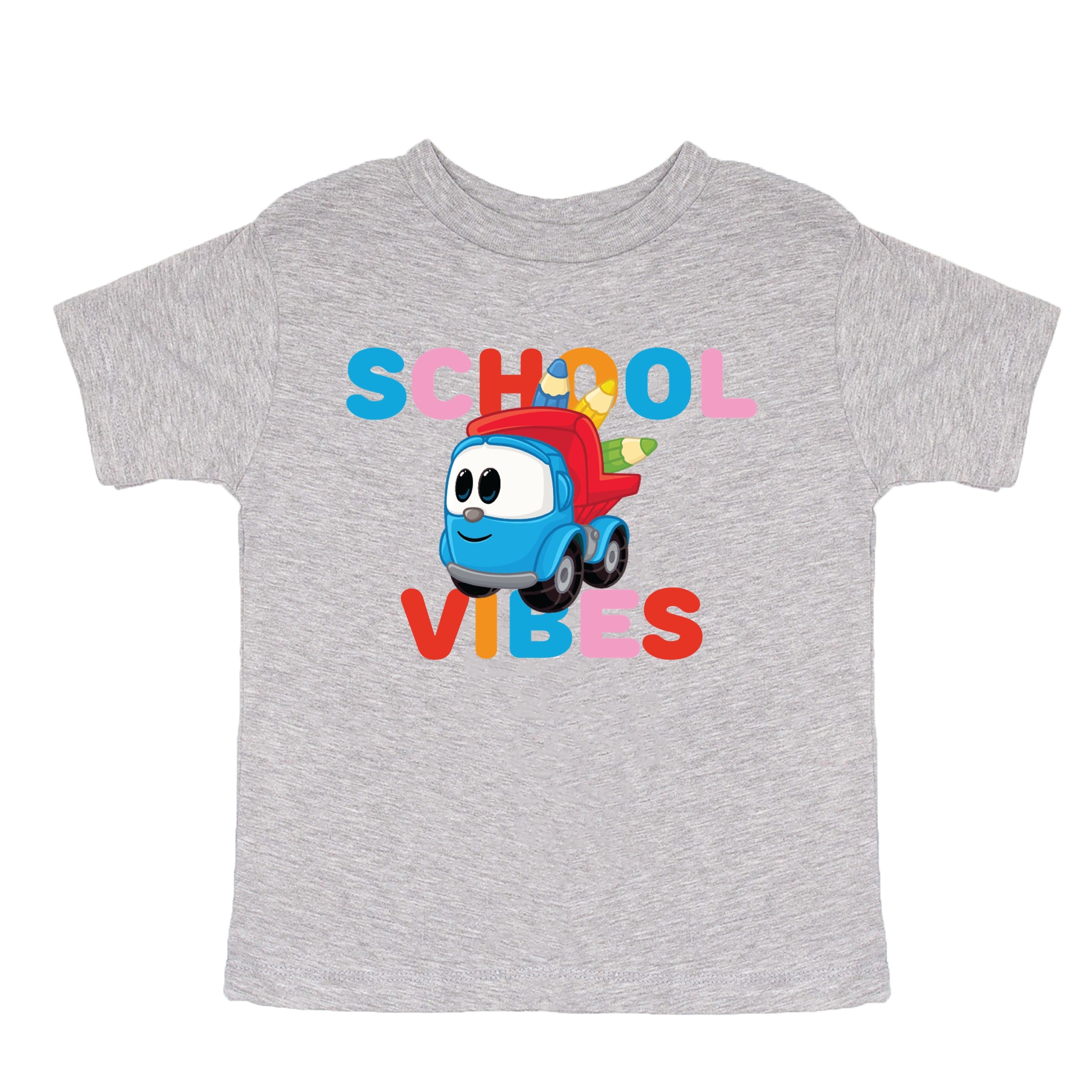 Leo the Truck School Vibes - Toddler Short Sleeve Graphic T-Shirt
