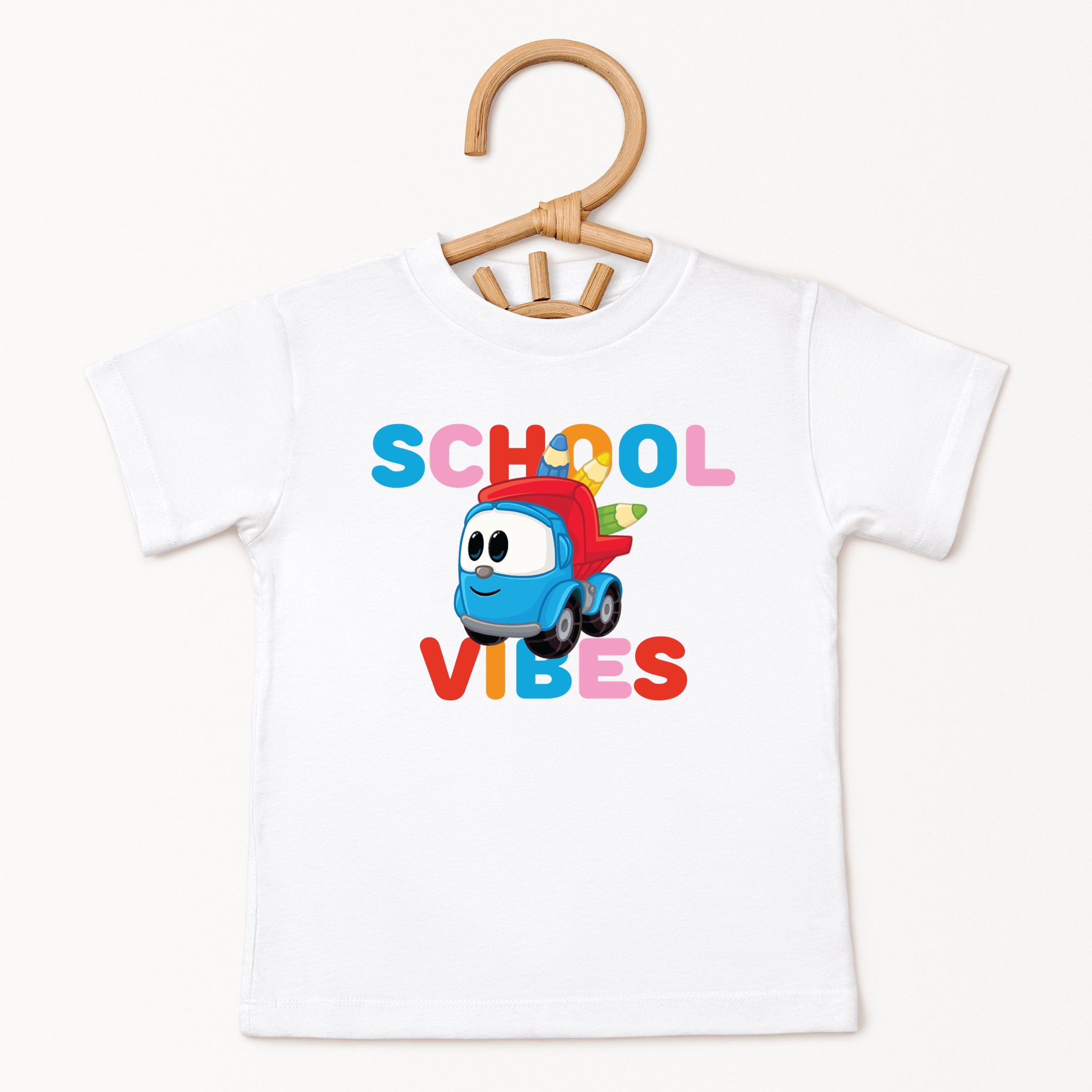 Leo the Truck School Vibes - Toddler Short Sleeve Graphic T-Shirt