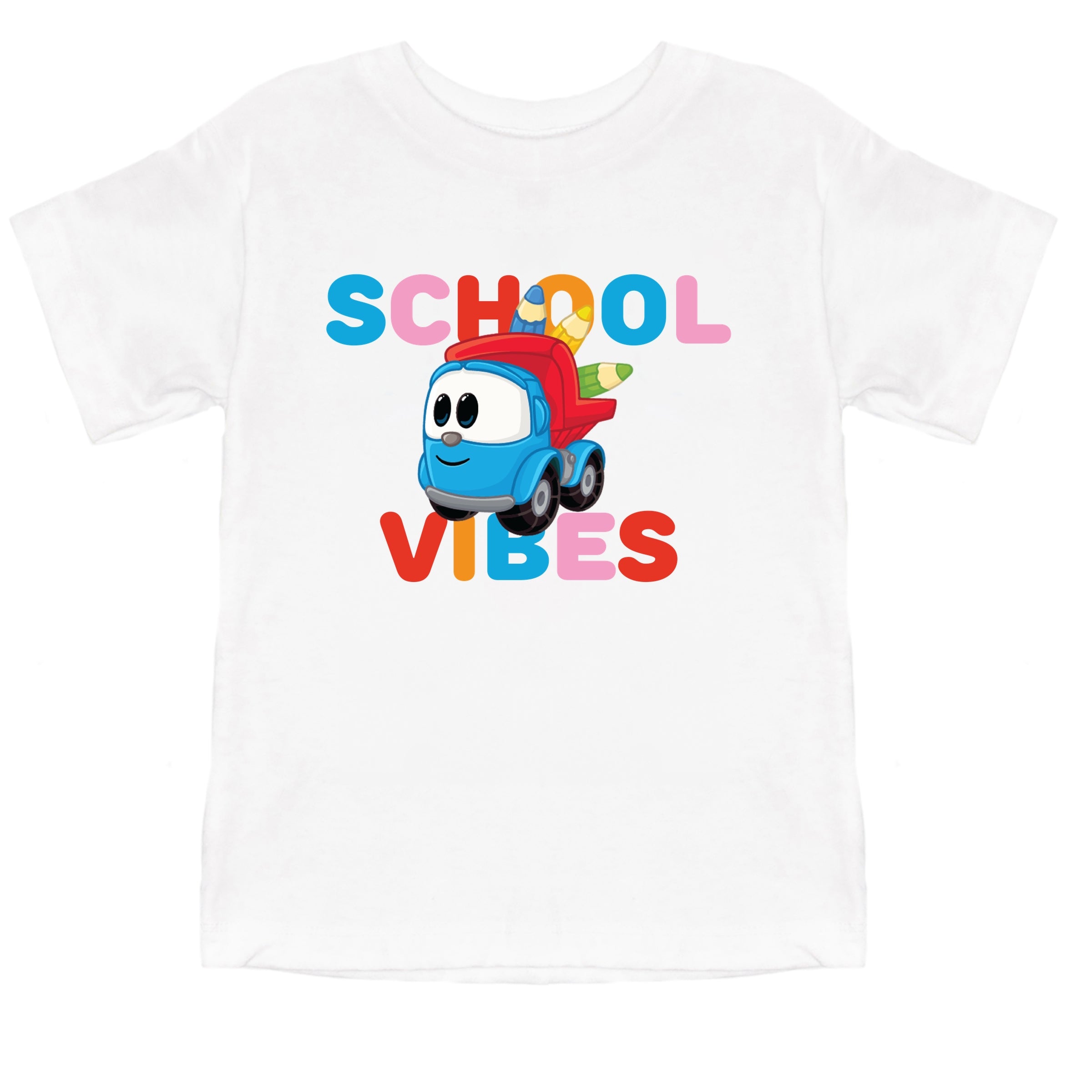 Leo the Truck School Vibes - Toddler Short Sleeve Graphic T-Shirt