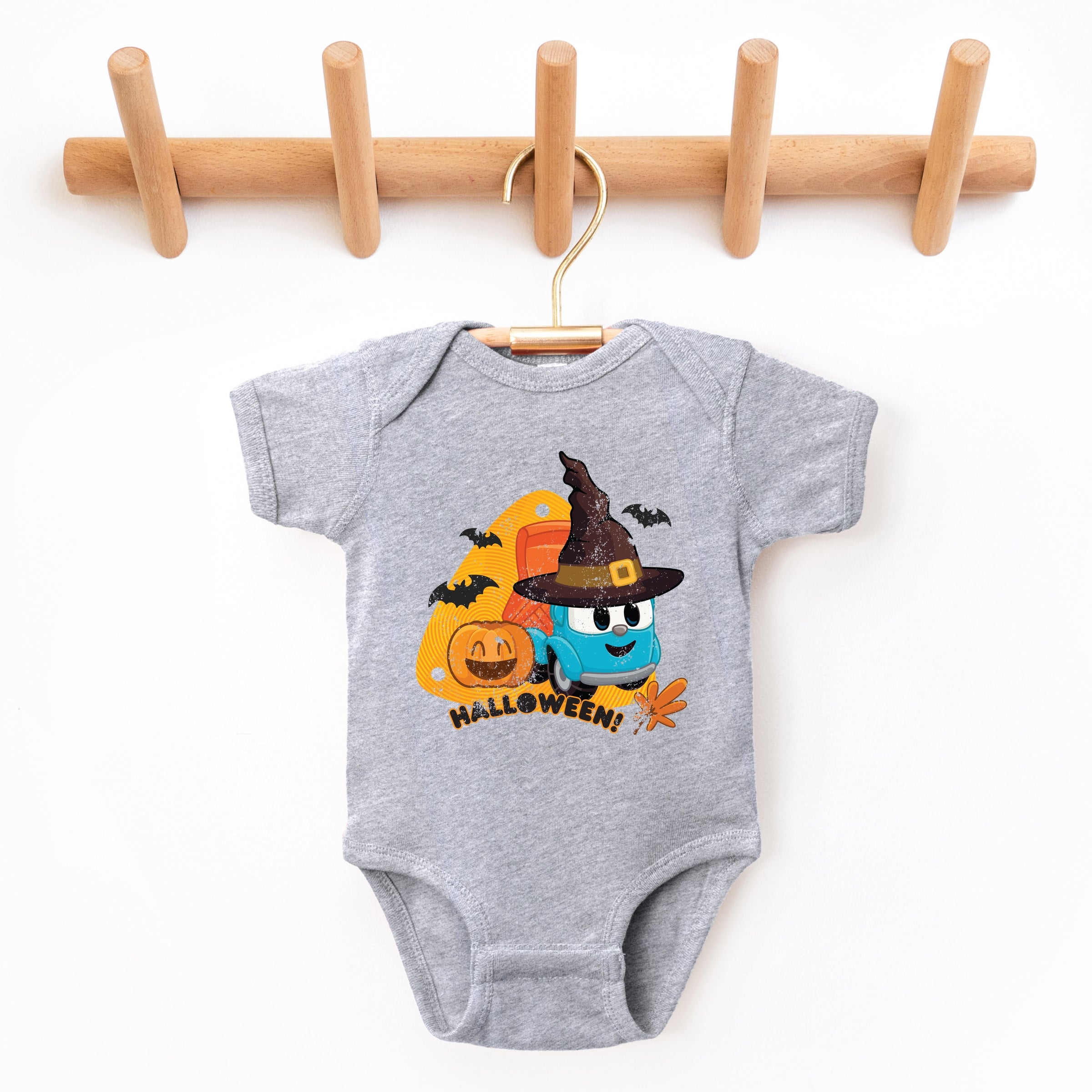 Leo The Truck Halloween Wizard - Baby Short Sleeve Graphic Bodysuit