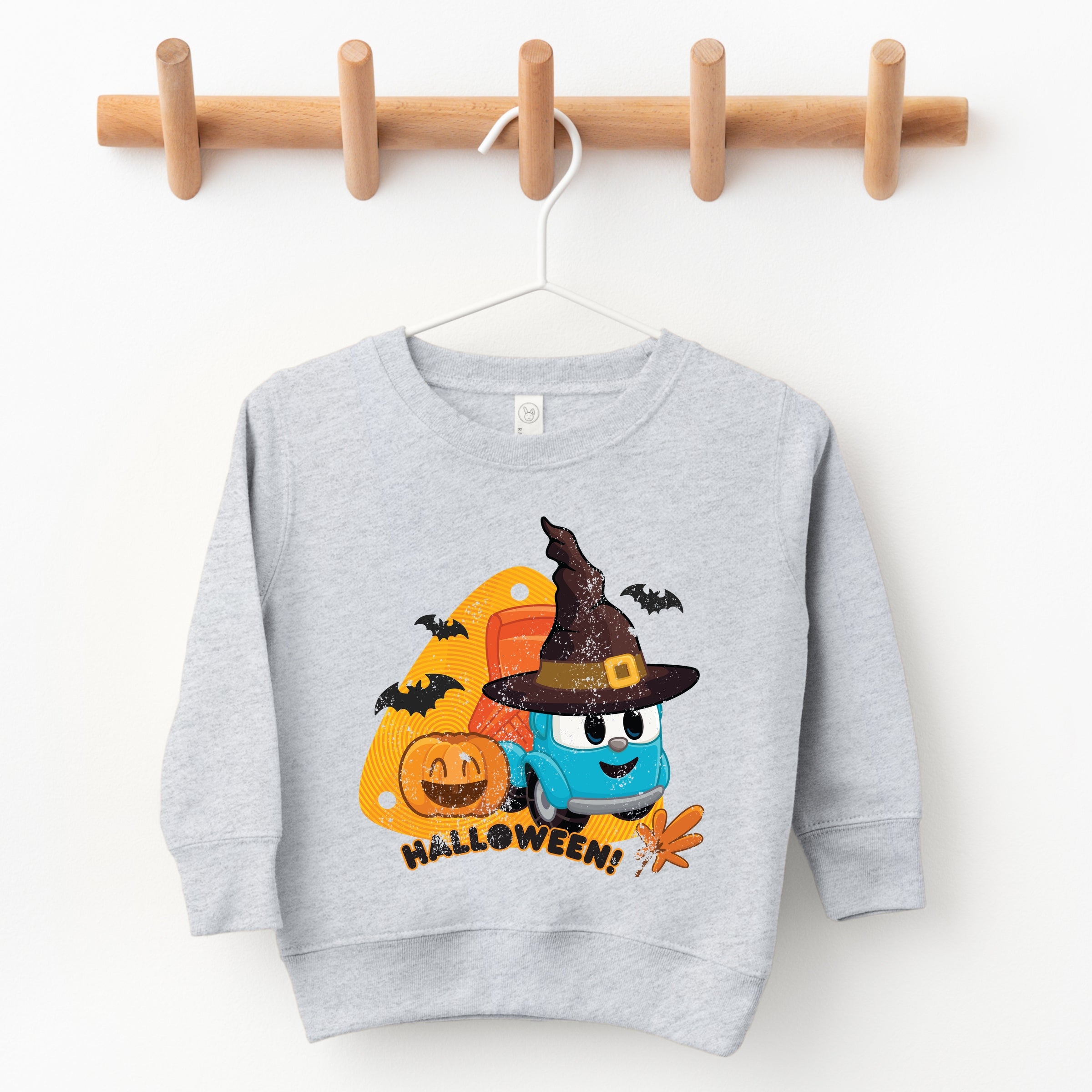 Leo The Truck Halloween Wizard - Kids Toddler Graphic Sweatshirt