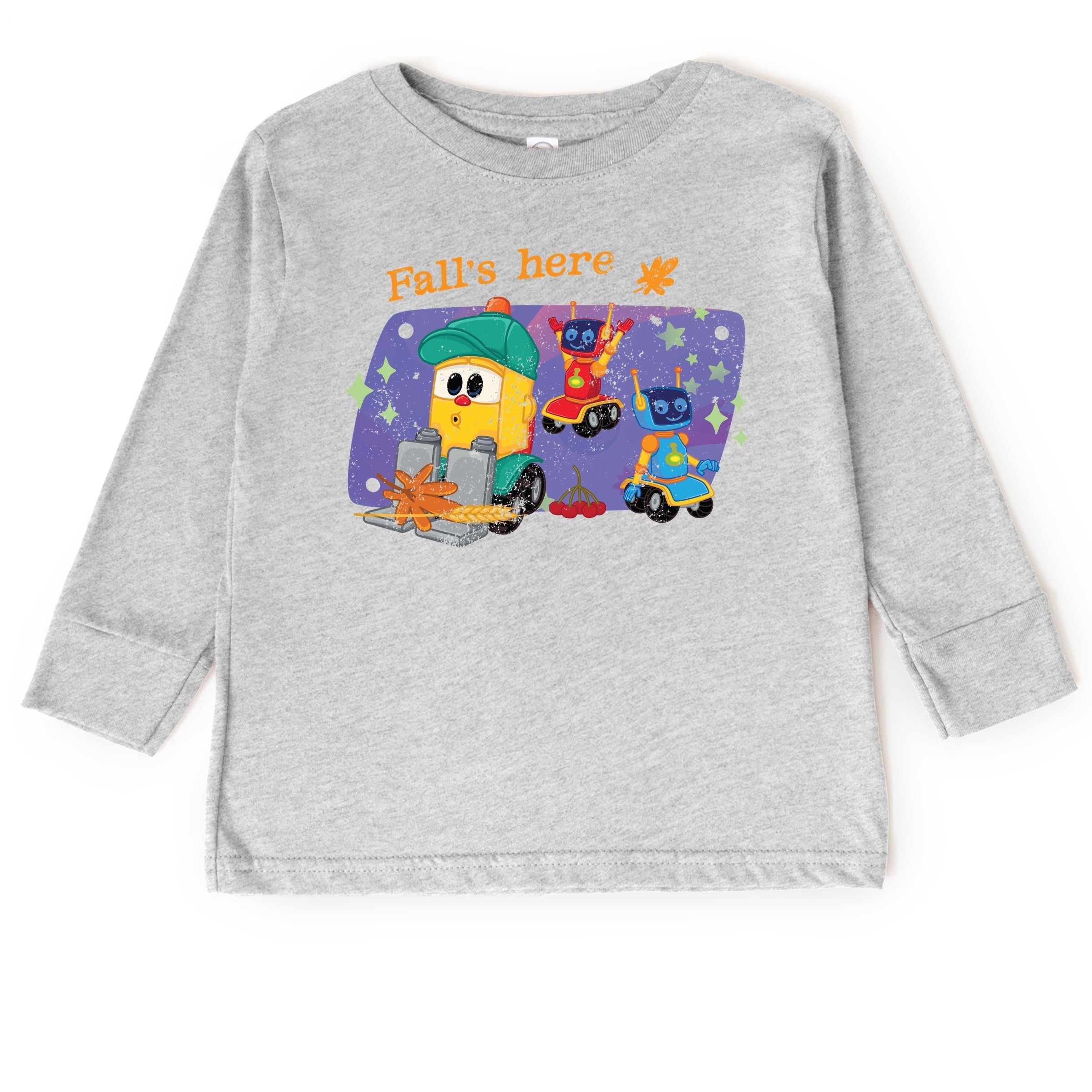 Leo the Truck Fall's Here - Kids Toddler Long Sleeve Graphic Tee