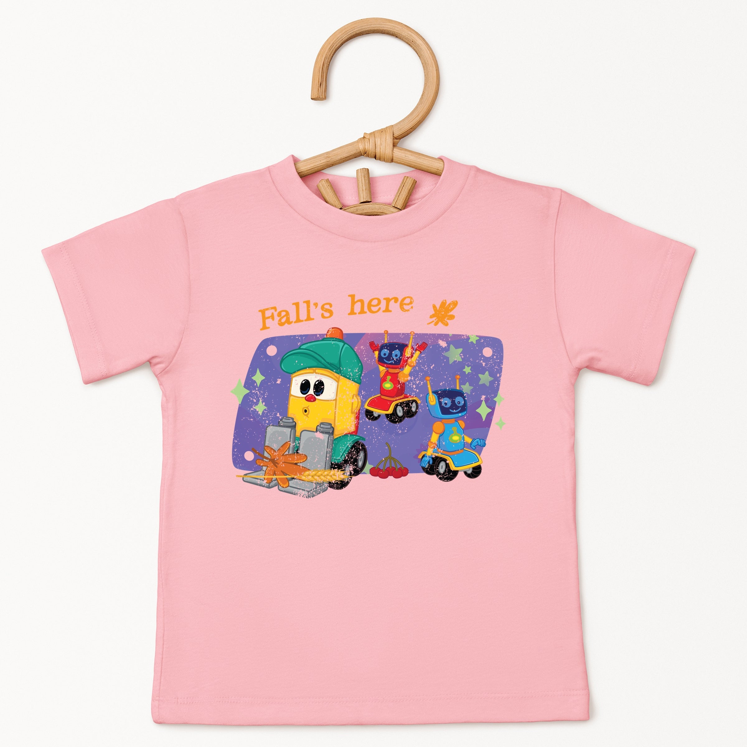 Leo the Truck Fall's Here - Toddler Short Sleeve Graphic T-Shirt