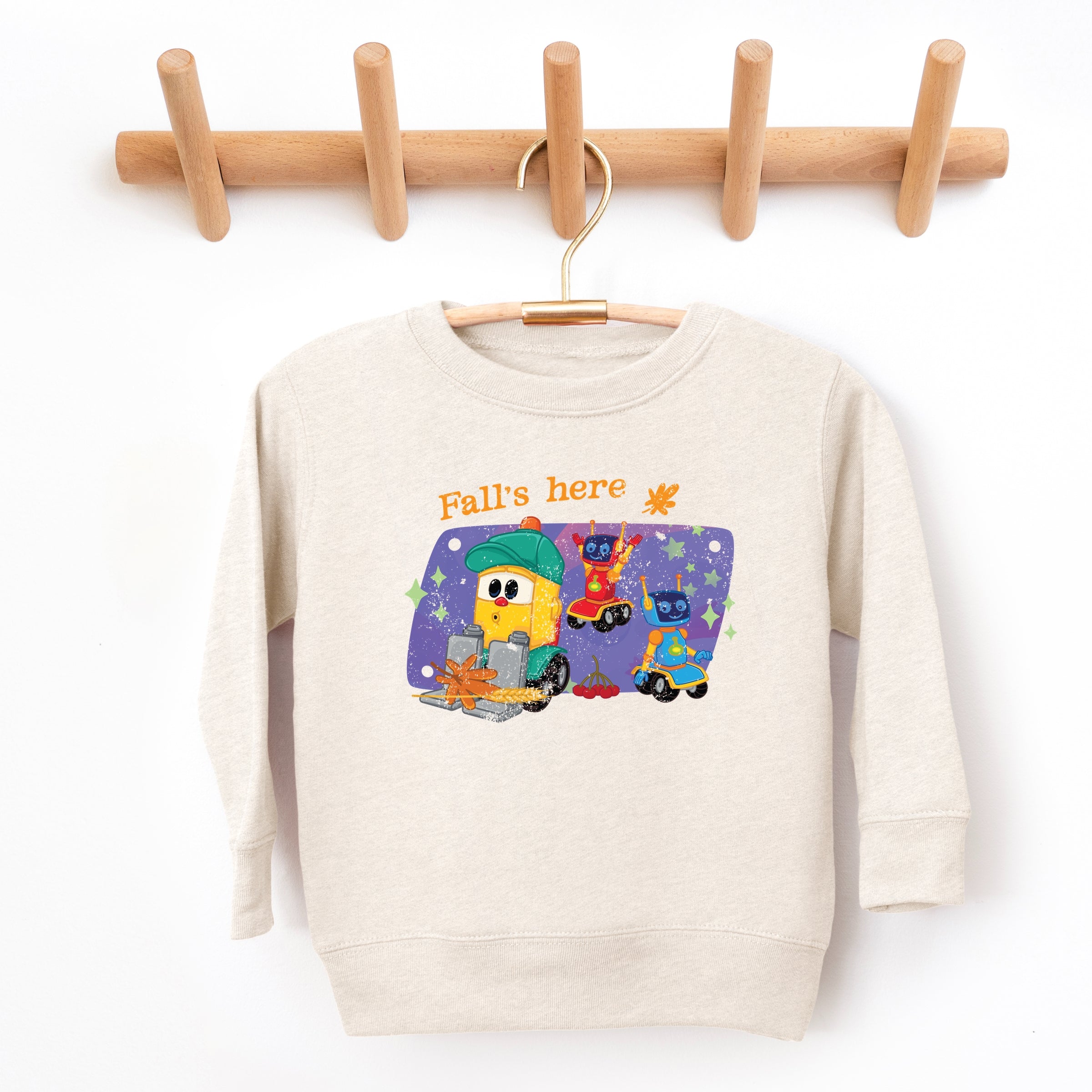 Leo the Truck Fall's Here - Kids Toddler Graphic Sweatshirt