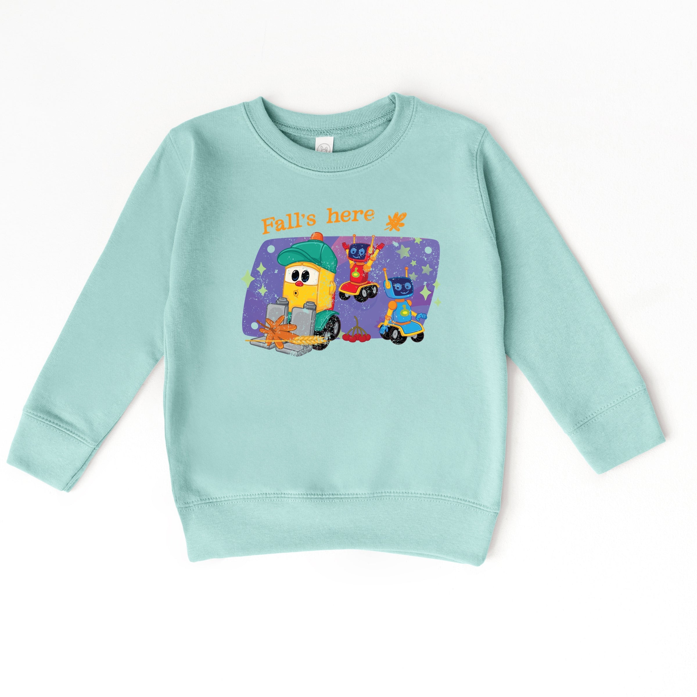 Leo the Truck Fall's Here - Kids Toddler Graphic Sweatshirt