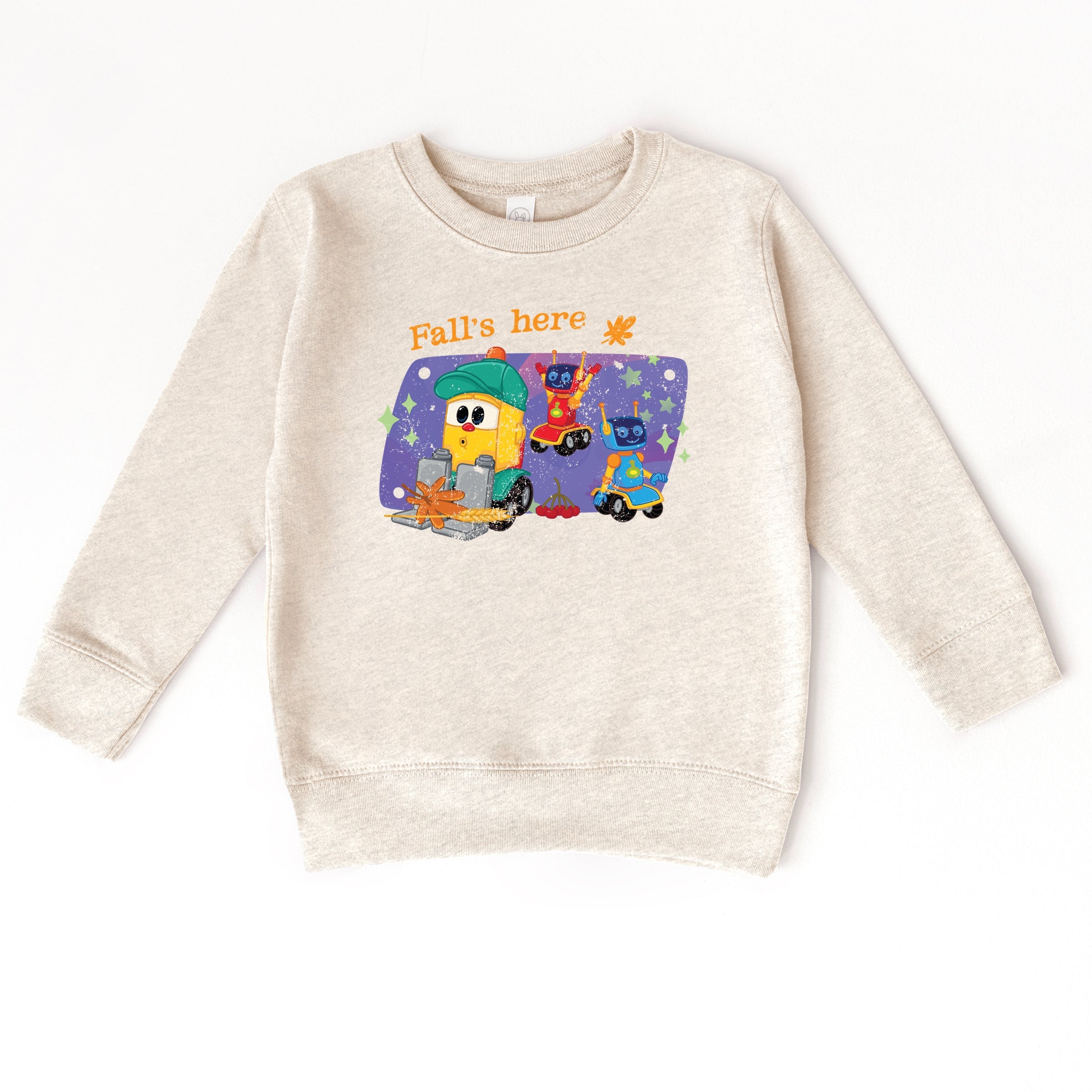 Leo the Truck Fall's Here - Kids Toddler Graphic Sweatshirt