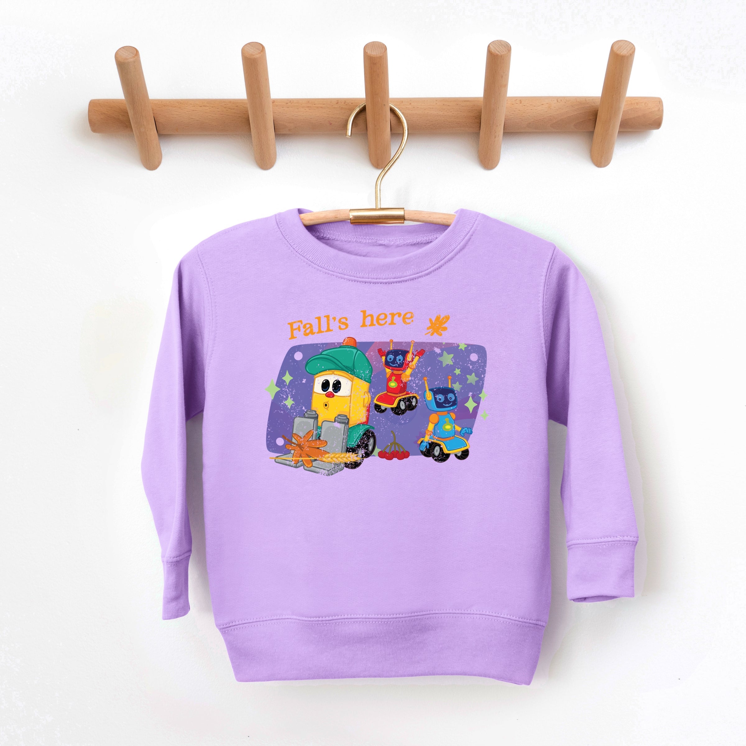 Leo the Truck Fall's Here - Kids Toddler Graphic Sweatshirt