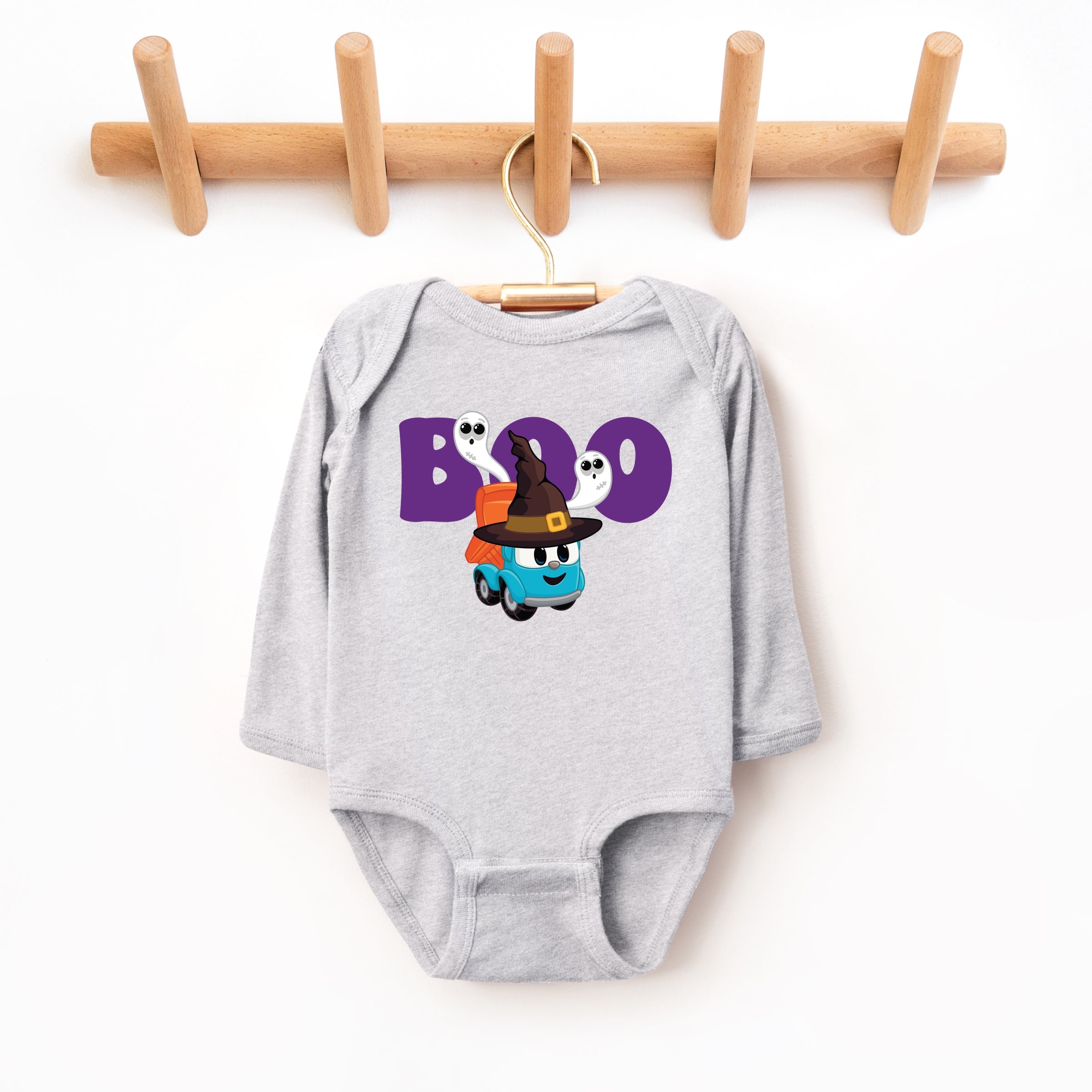 Leo the Truck Boo Wizard Hat - Baby Long Sleeve Bodysuit