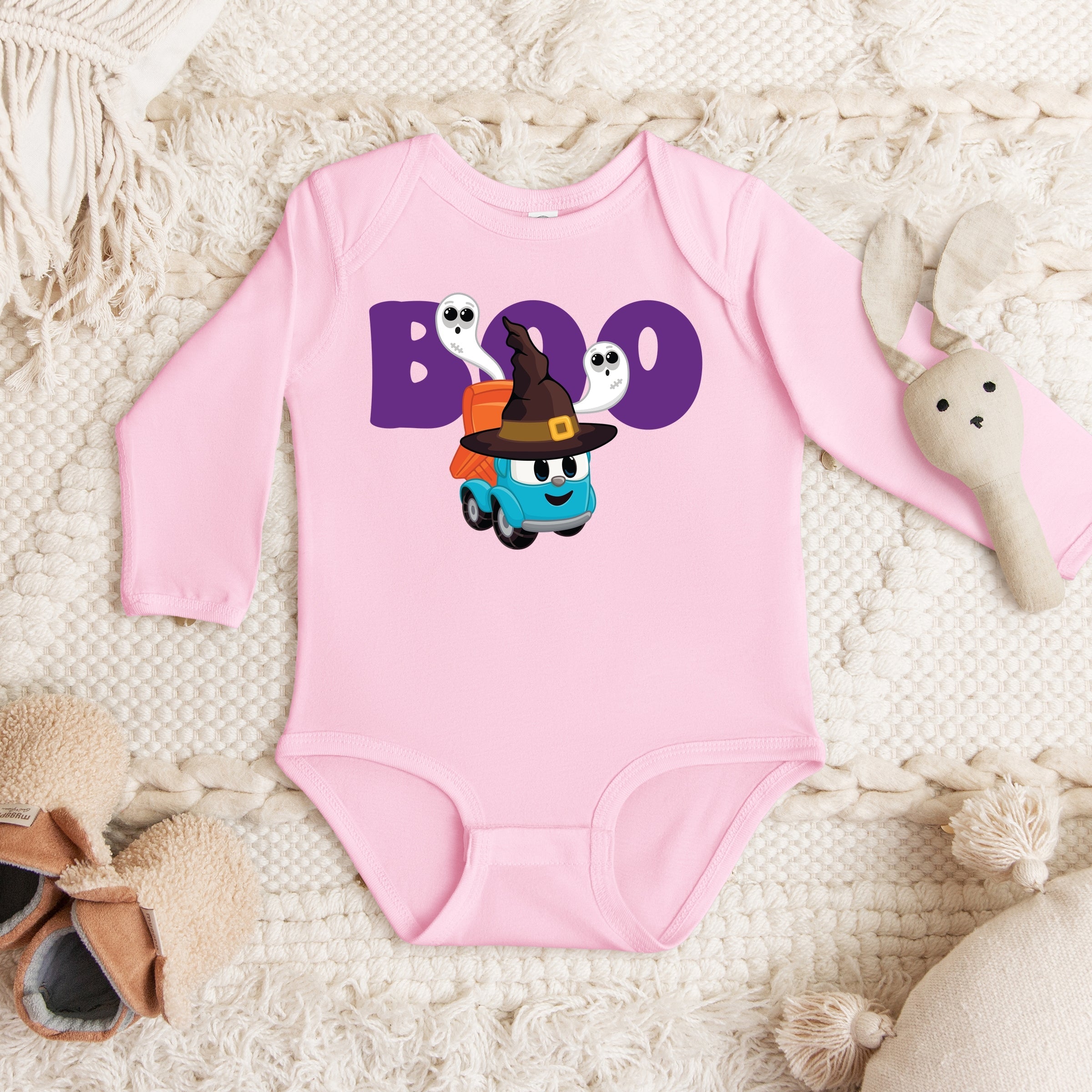 Leo the Truck Boo Wizard Hat - Baby Long Sleeve Bodysuit