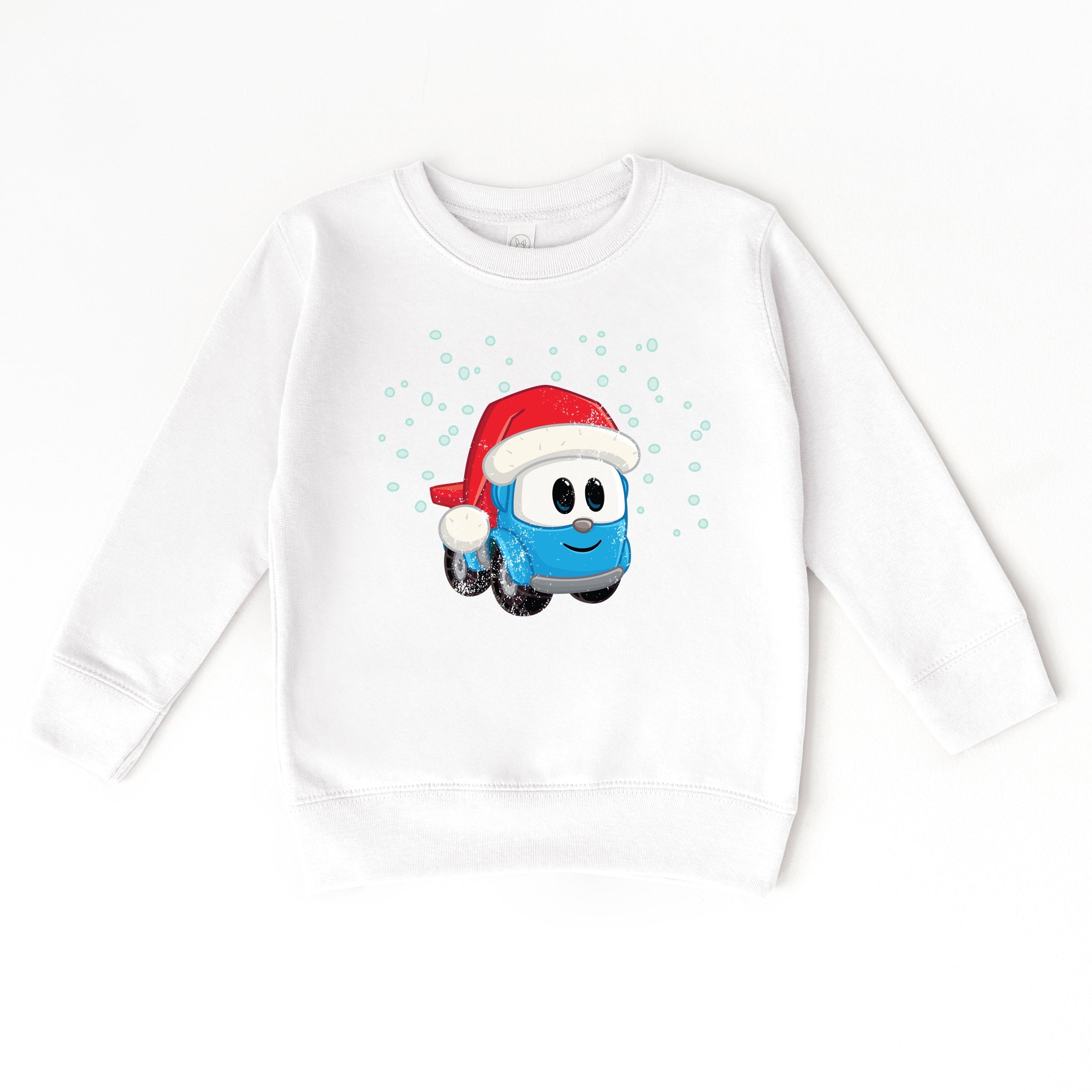 Leo the Truck Santa Hat Snow - Toddler Graphic Sweatshirt