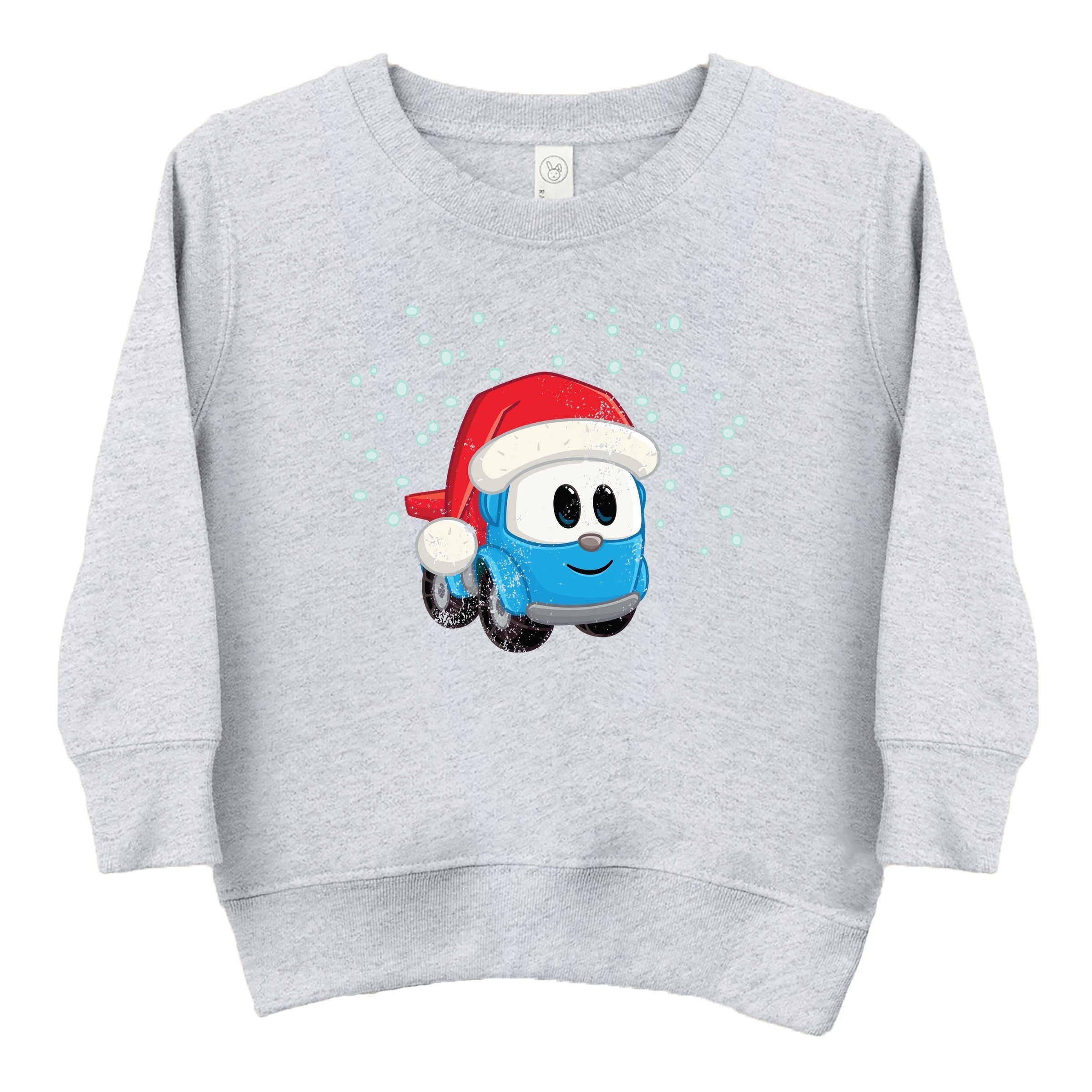 Leo the Truck Santa Hat Snow - Toddler Graphic Sweatshirt