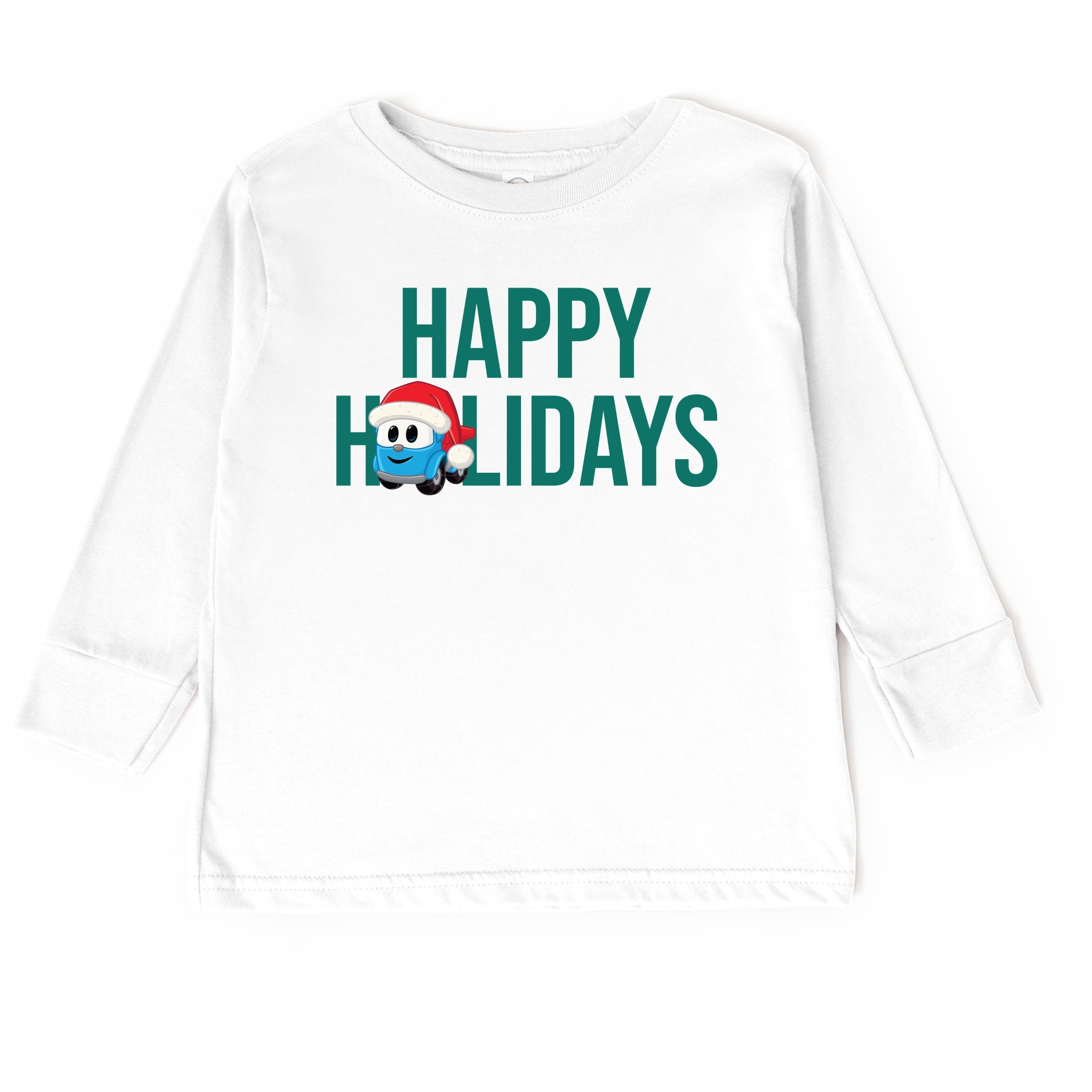 Leo the Truck Happy Holidays - Toddler Long Sleeve Graphic Tee