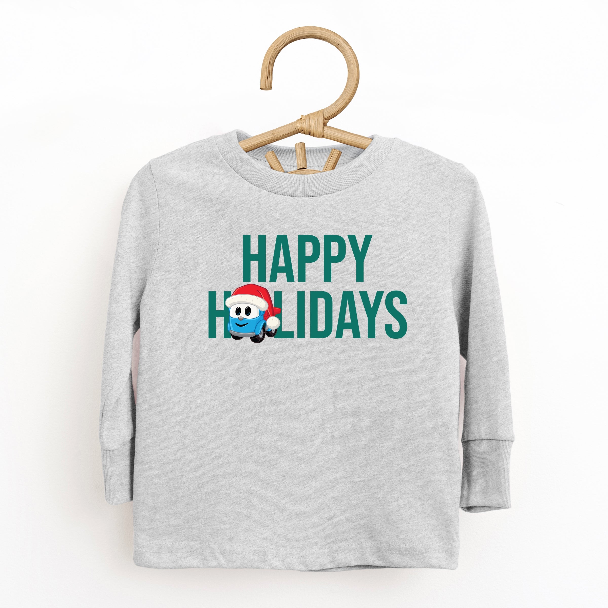 Leo the Truck Happy Holidays - Toddler Long Sleeve Graphic Tee