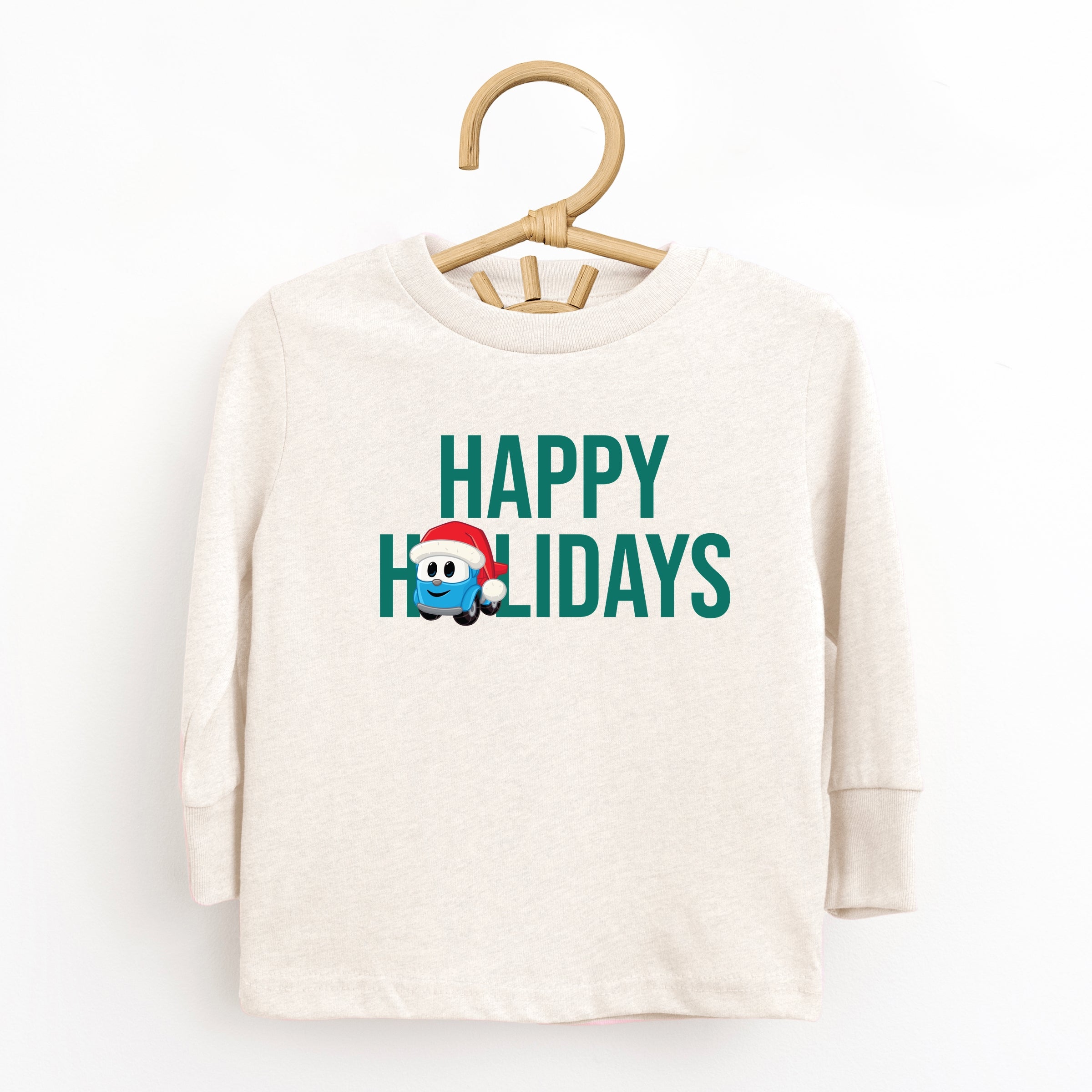 Leo the Truck Happy Holidays - Toddler Long Sleeve Graphic Tee