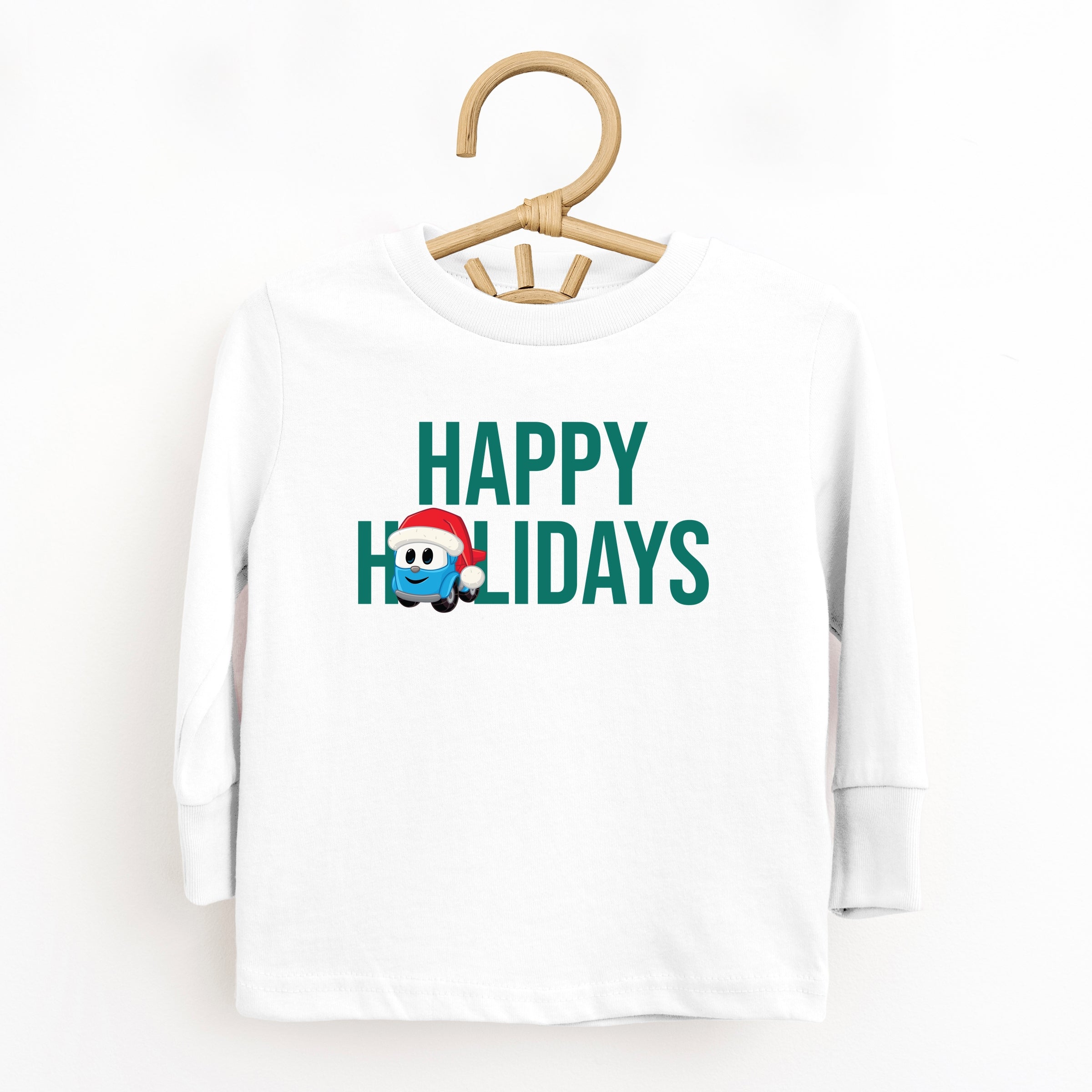 Leo the Truck Happy Holidays - Toddler Long Sleeve Graphic Tee
