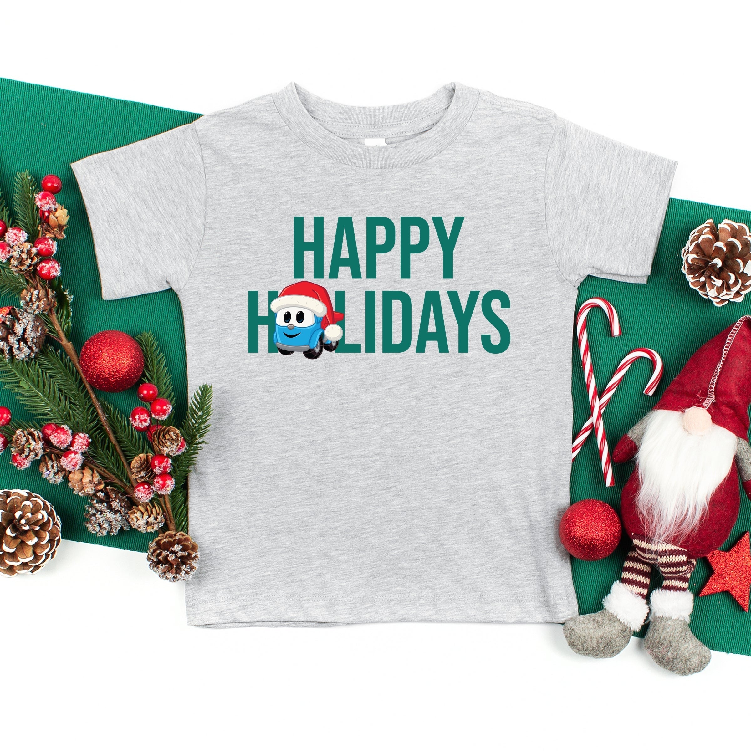Leo the Truck Happy Holidays - Toddler Short Sleeve Graphic T-Shirt