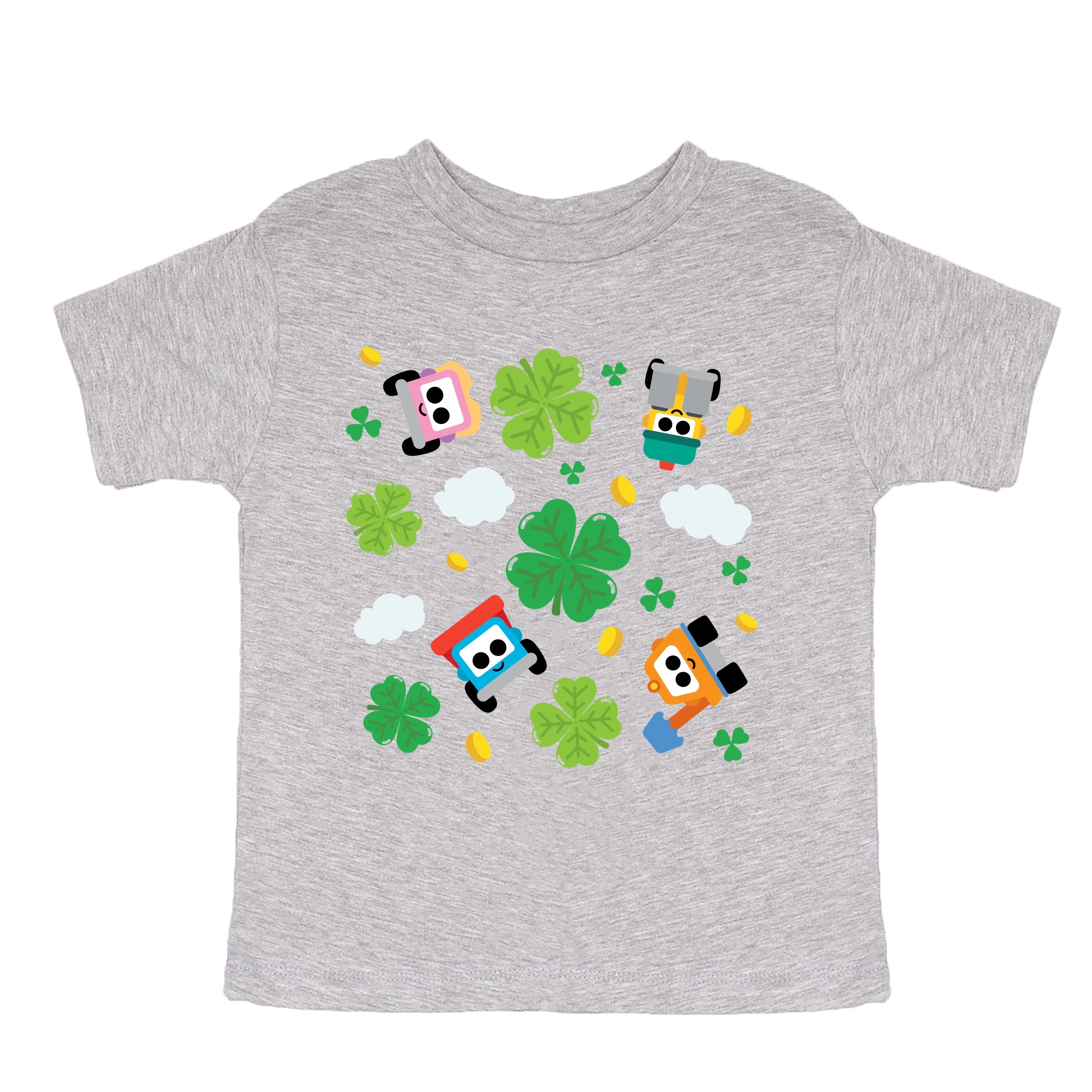 Leo the Truck Clover Collage - Toddler Short Sleeve Graphic T-Shirt