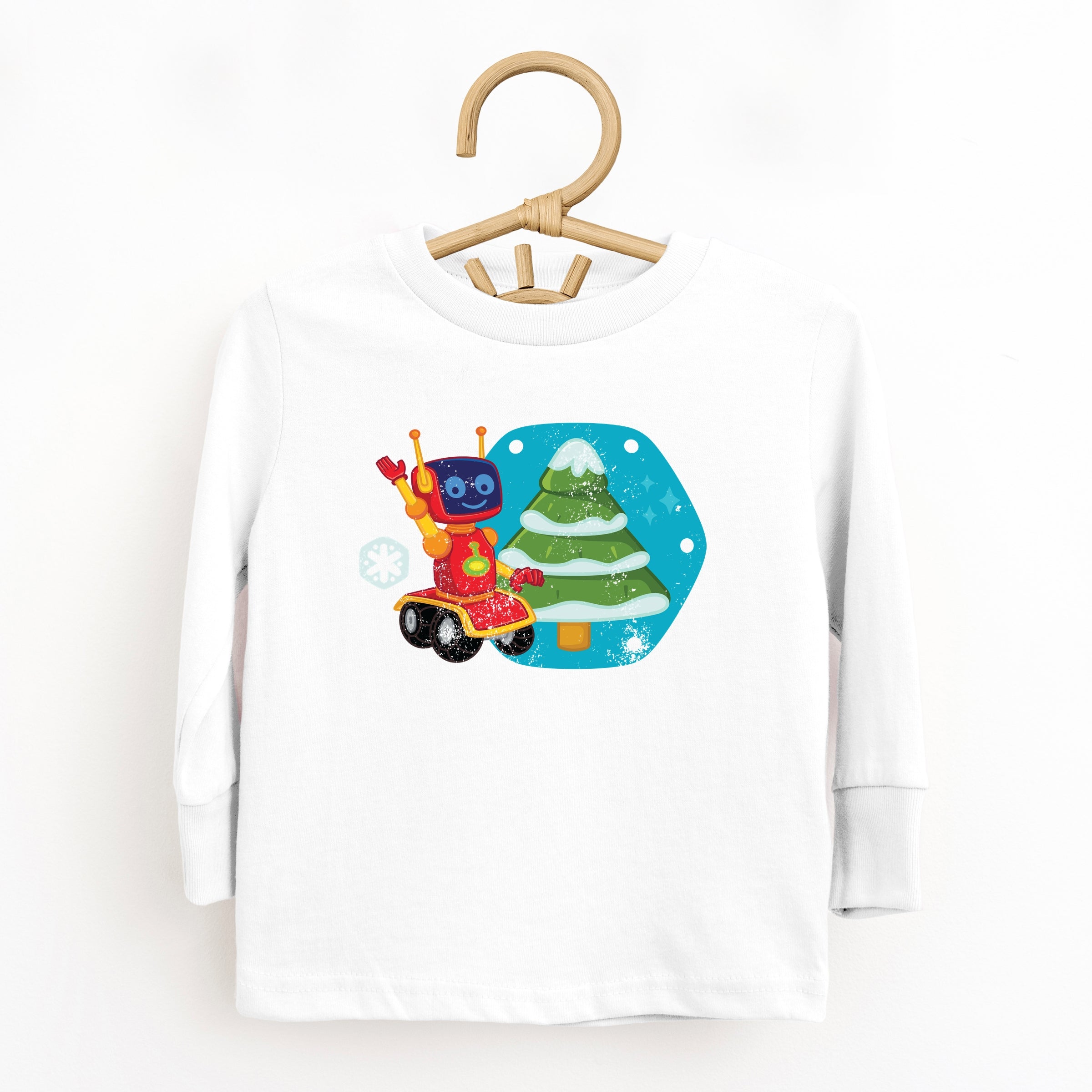 Leo the Truck Robot Holiday - Kids Toddler Long Sleeve Tee