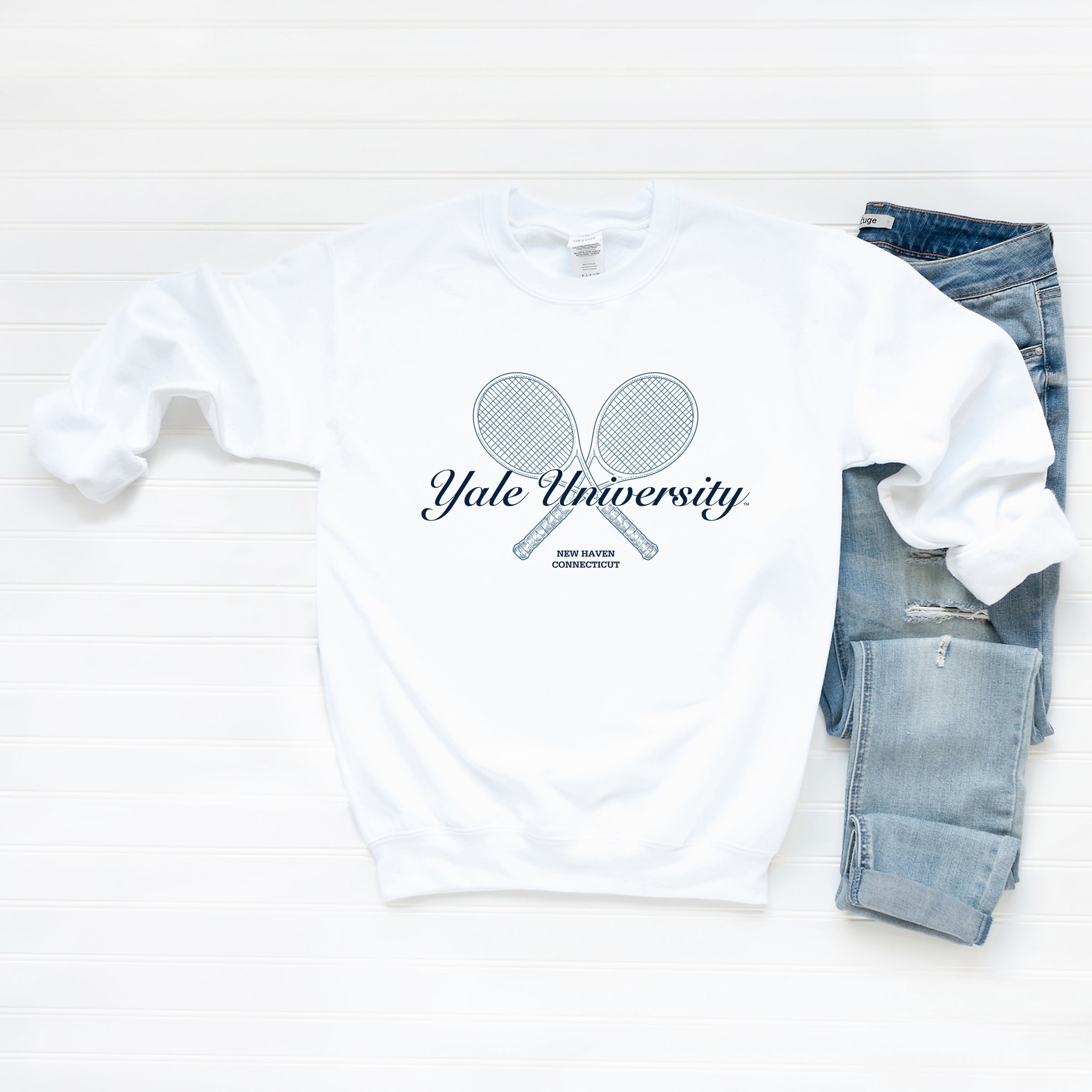 Yale University Tennis Rackets - Women's Graphic Sweatshirt