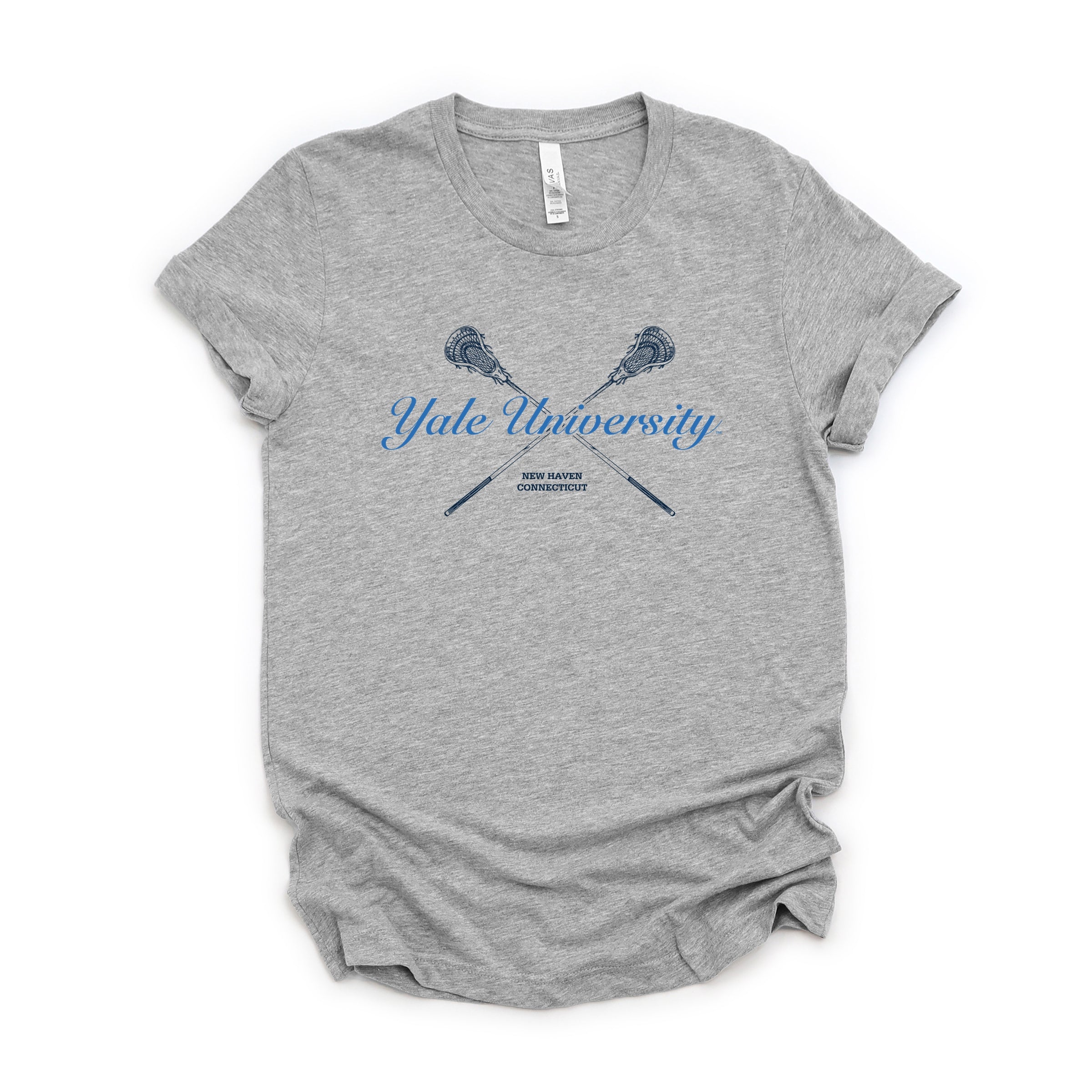 Yale University Lacrosse Sticks - Women's Short Sleeve Graphic T-Shirt