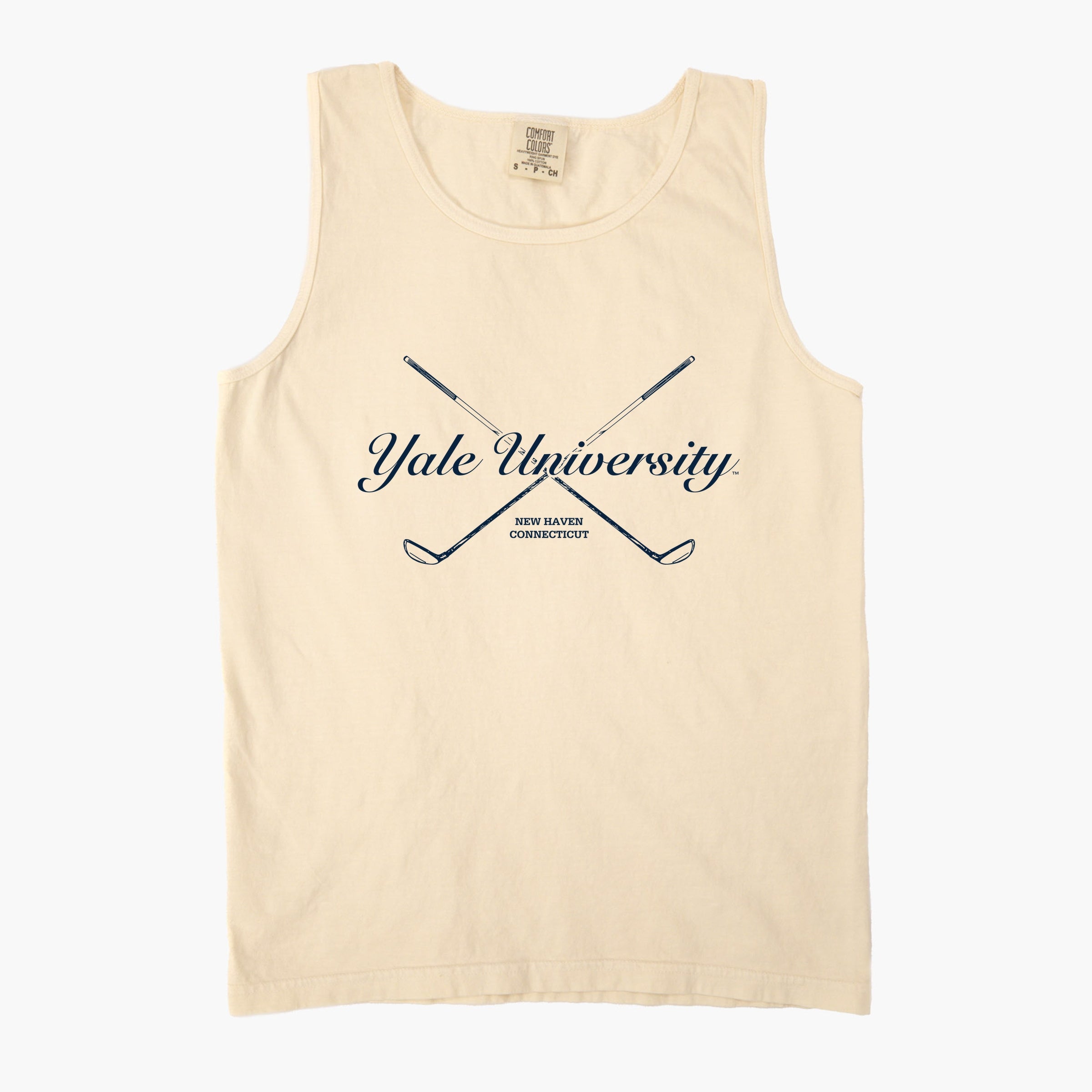 Yale University Golf Clubs - Women's Garment Dyed Graphic Tank Top