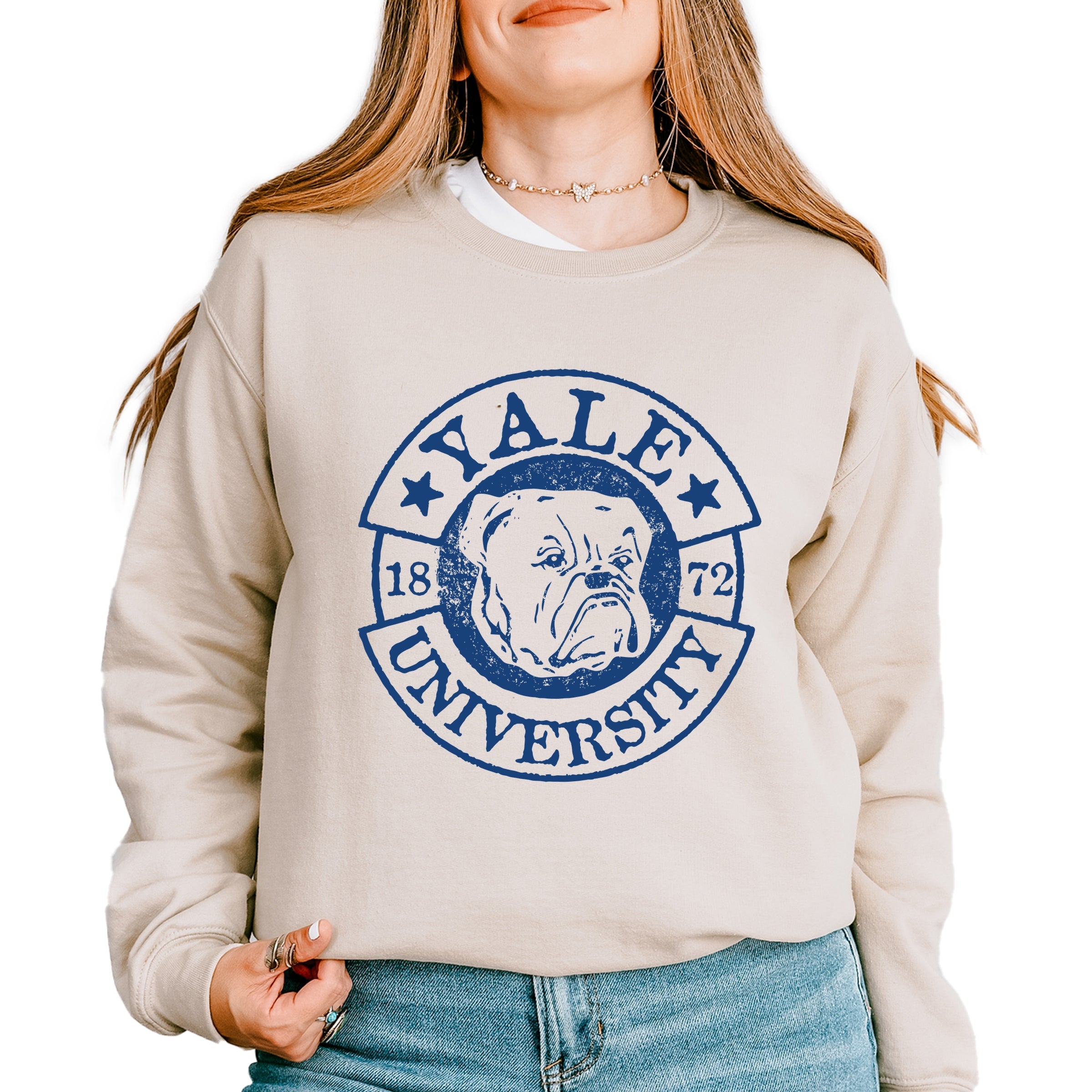 Yale University Bulldog Circle - Women's Graphic Sweatshirt