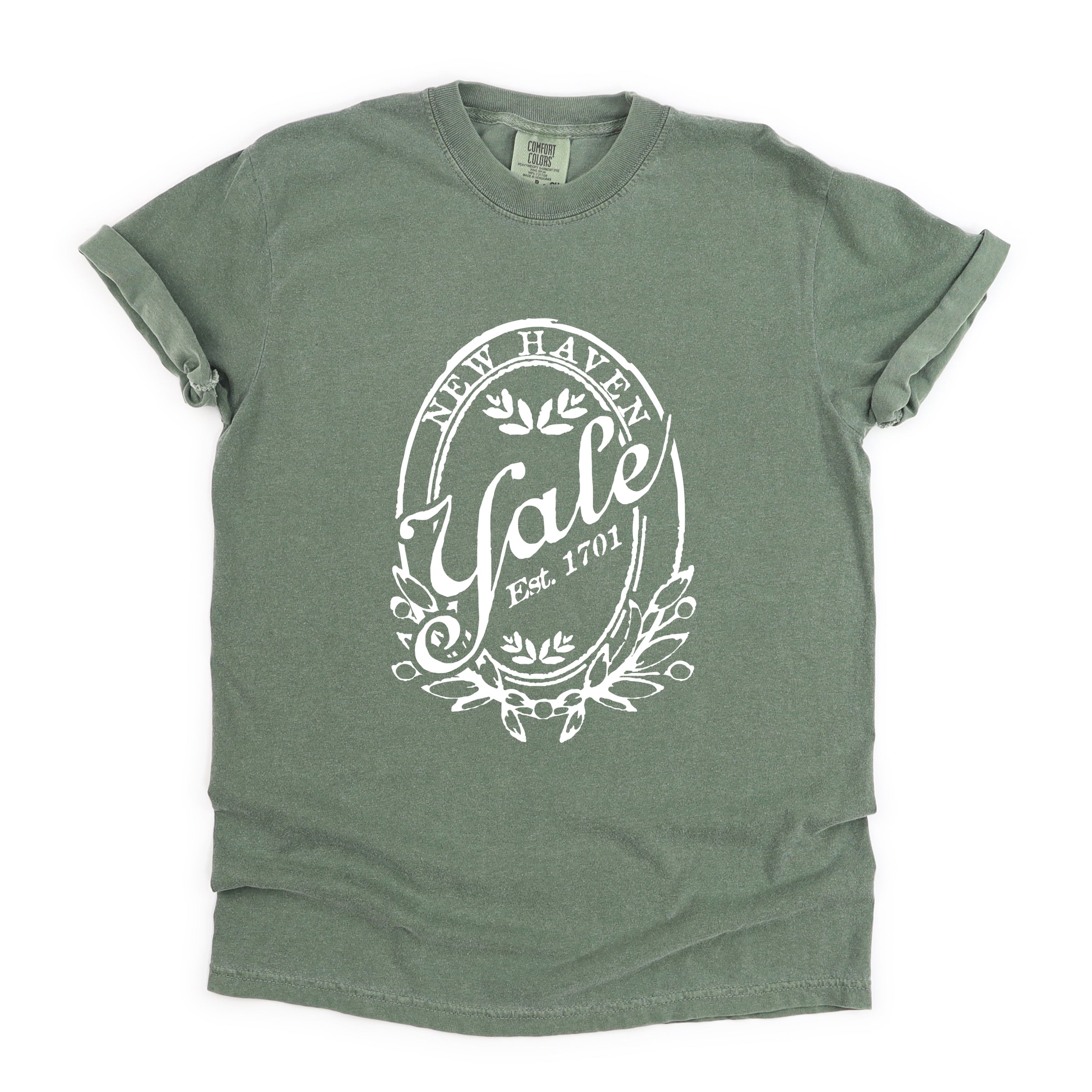 Yale New Haven Oval - Women's Garment Dyed Graphic T-Shirt