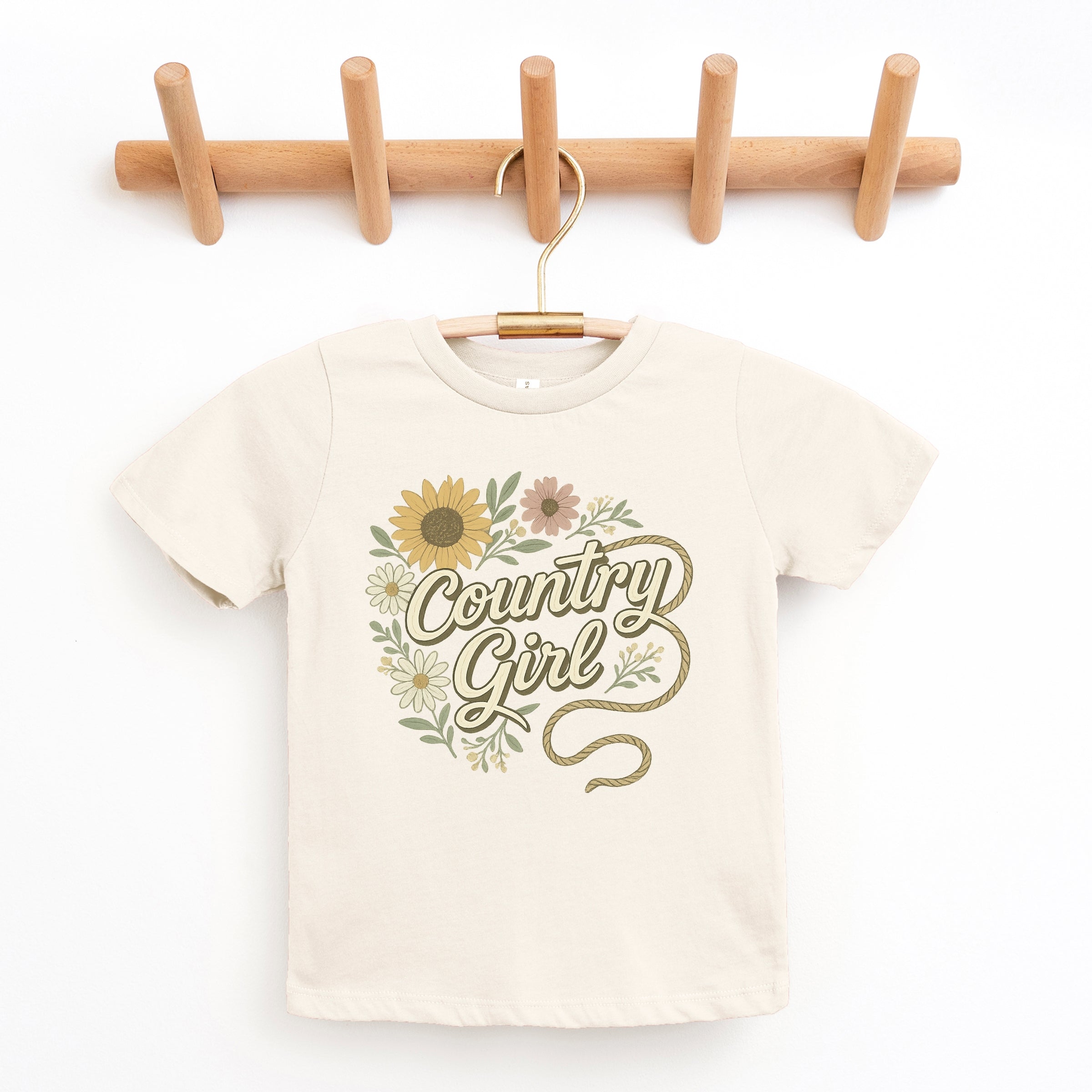 Country Girl Rope Watercolor  - Youth Short Sleeve Graphic T-Shirt