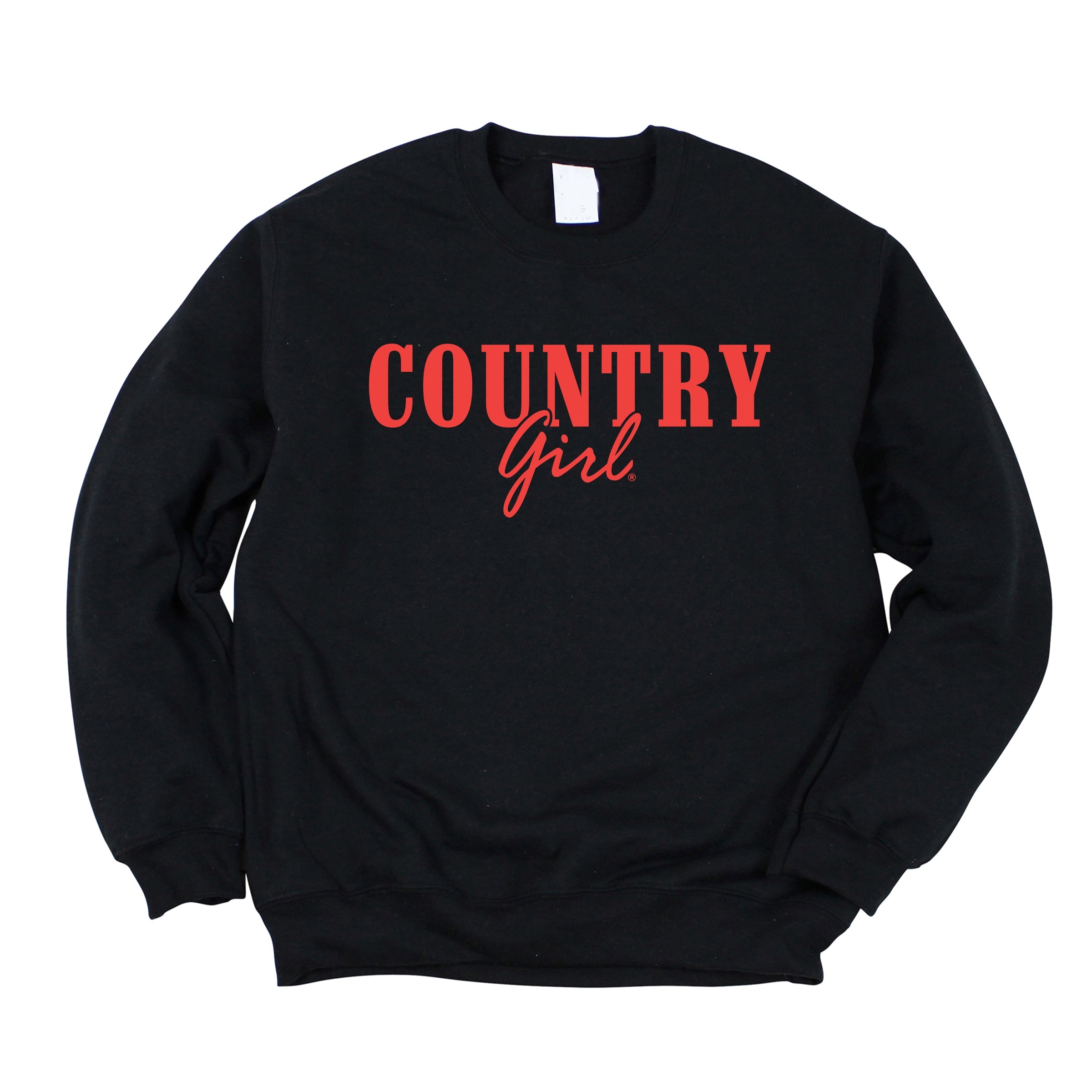 Country Girl Puff Print -  Womens Graphic Sweatshirt