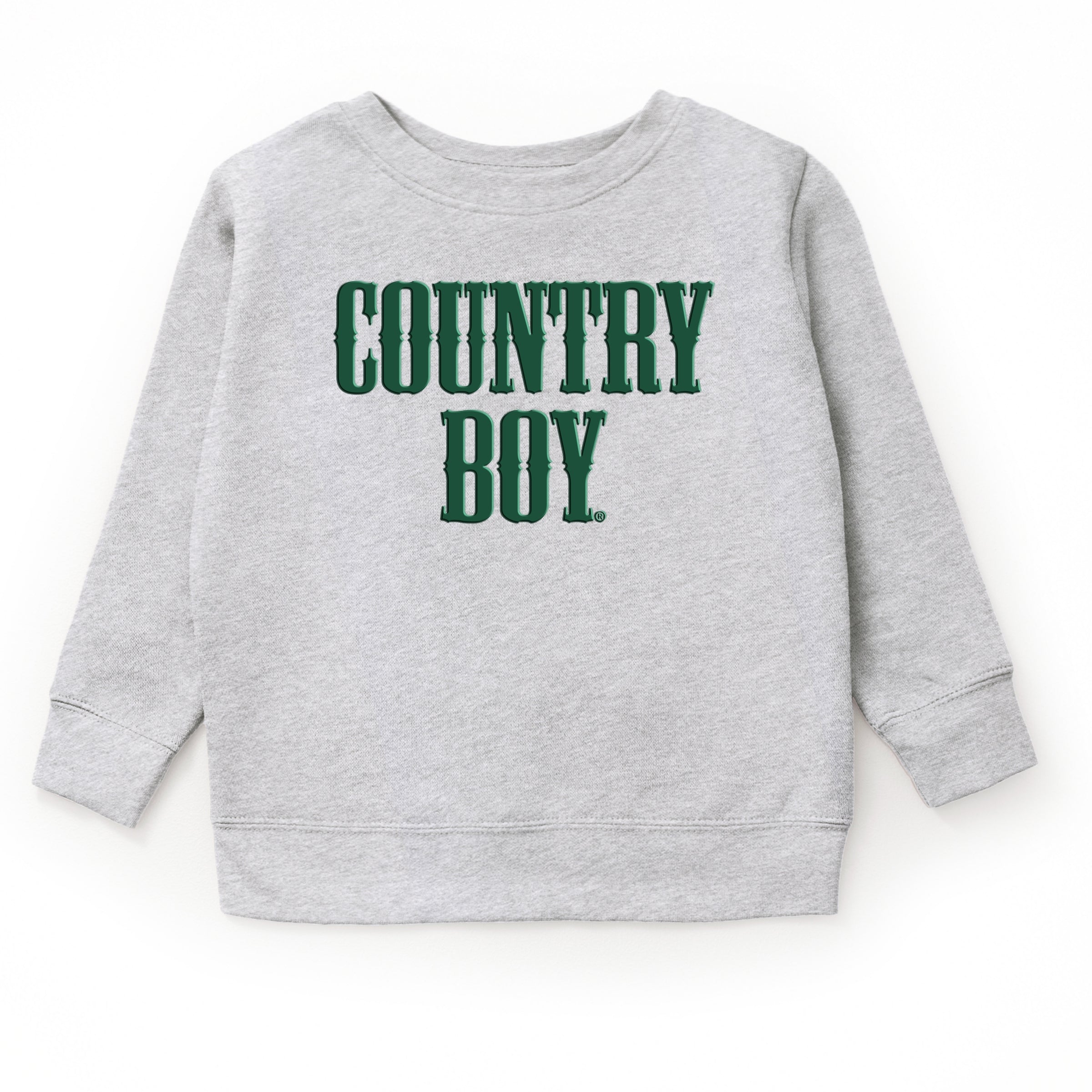 Country Boy Puff Print - Toddler Graphic Sweatshirt and Youth Graphic Sweatshirt