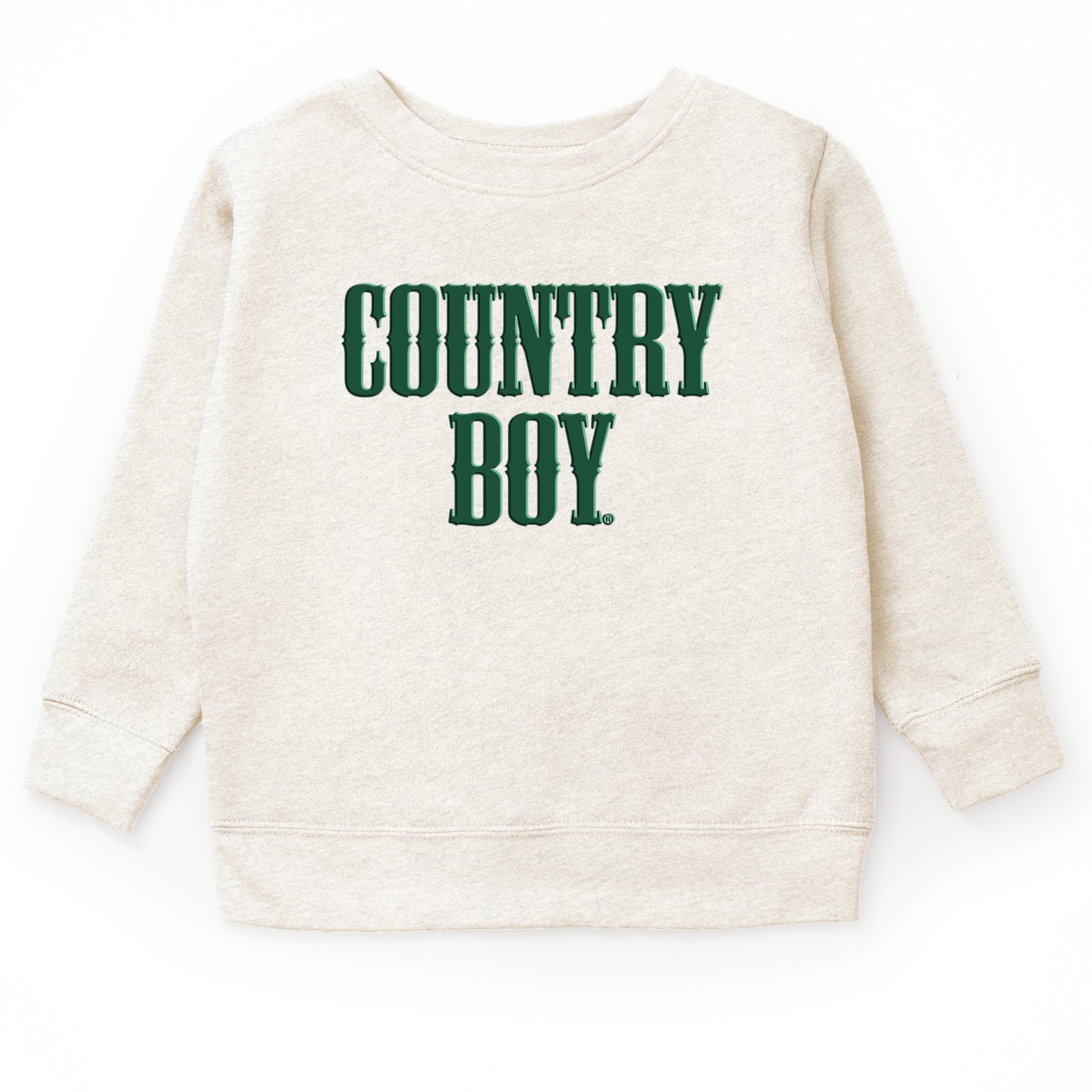 Country Boy Puff Print - Toddler Graphic Sweatshirt and Youth Graphic Sweatshirt