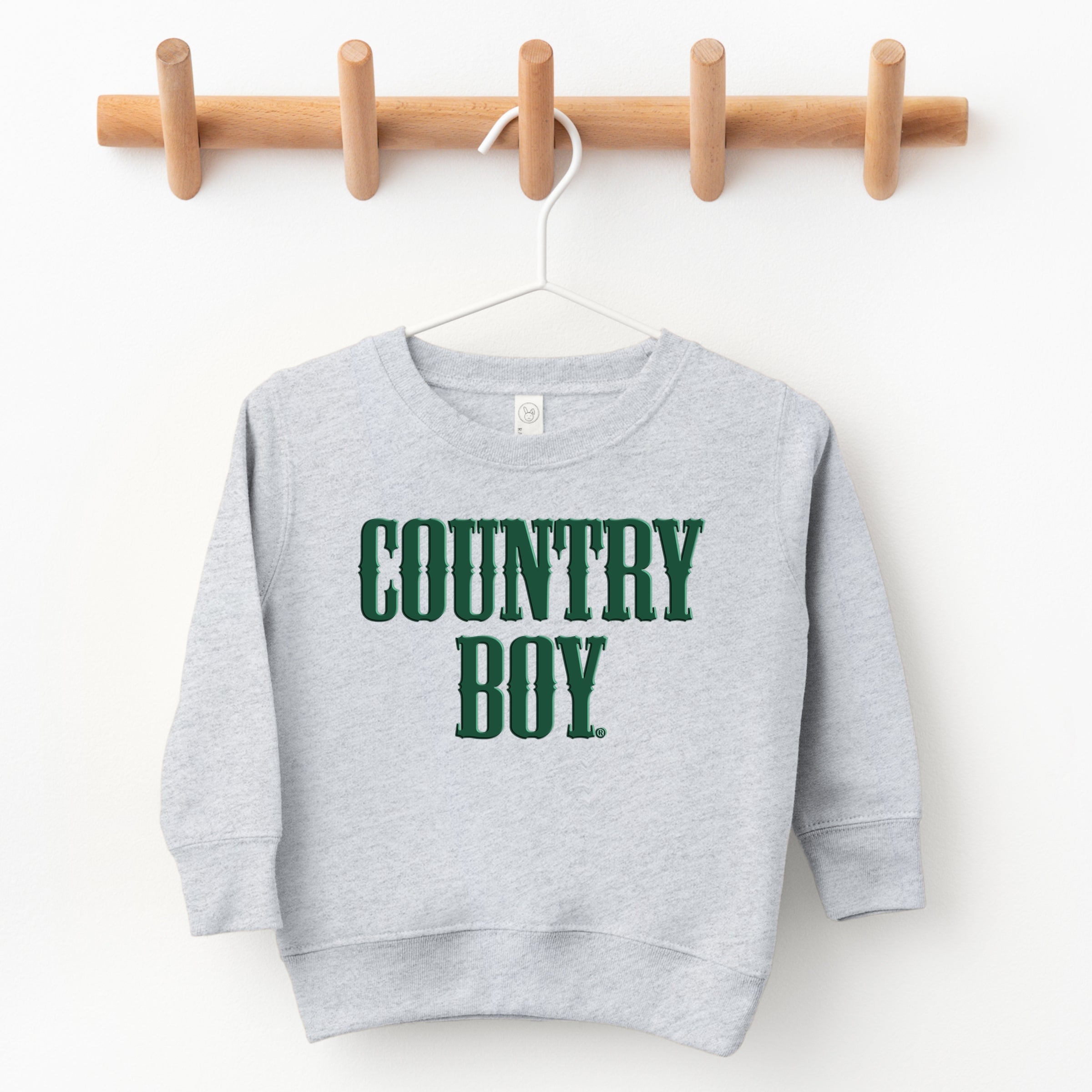 Country Boy Puff Print - Toddler Graphic Sweatshirt and Youth Graphic Sweatshirt