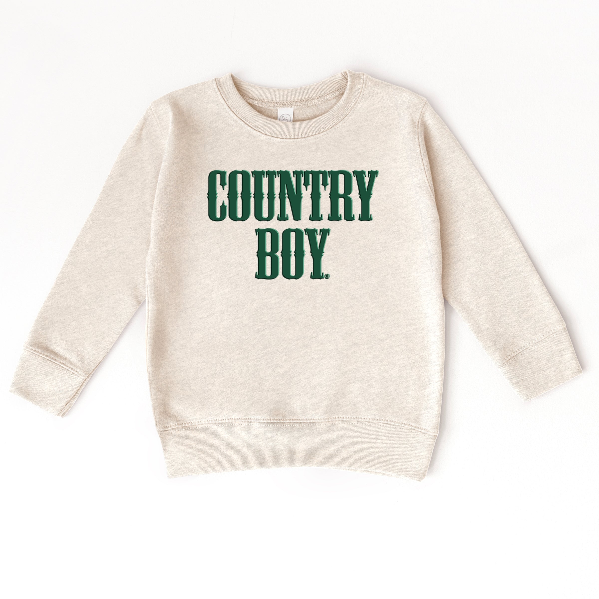 Country Boy Puff Print - Toddler Graphic Sweatshirt and Youth Graphic Sweatshirt