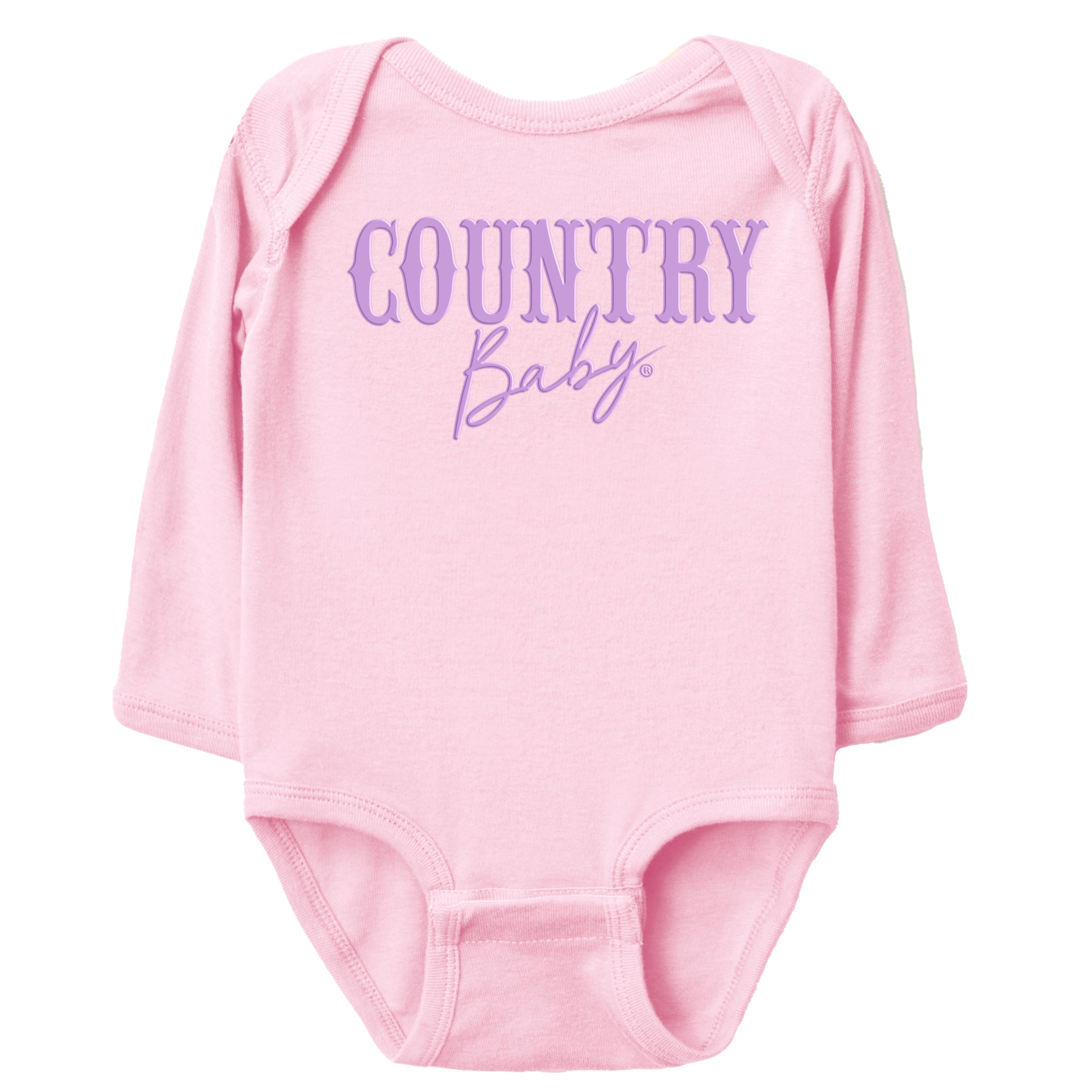 Country Baby Puff Print  - Baby Long Sleeve Bodysuit