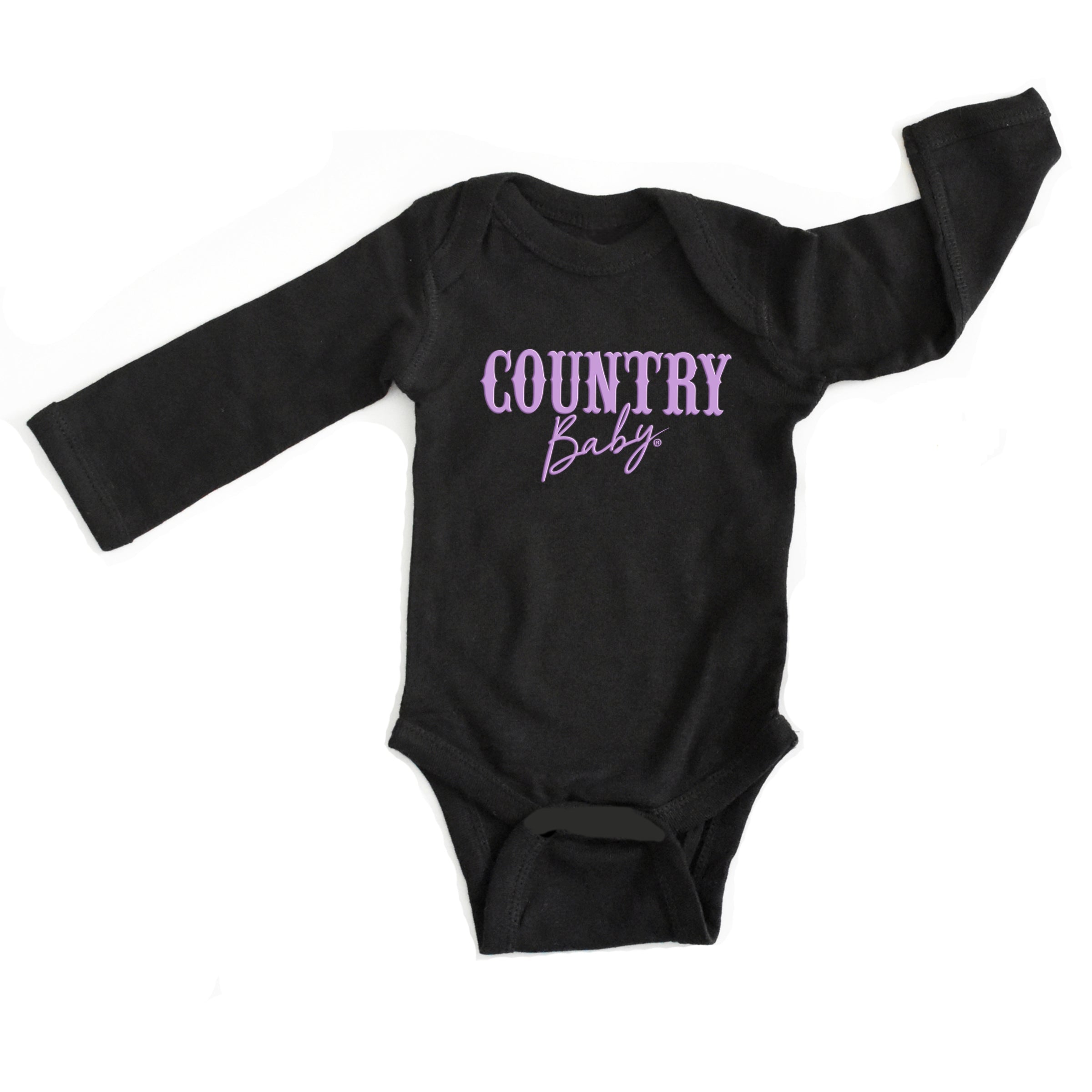 Country Baby Puff Print  - Baby Long Sleeve Bodysuit